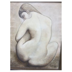Nude from behind, oil on canvas, signed H. Wynants and dated 1982