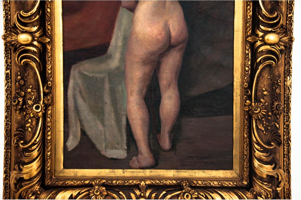 Neoclassical Nude, Józef Krzyżański '1898-1987', 1929, Oil on Canvas For Sale