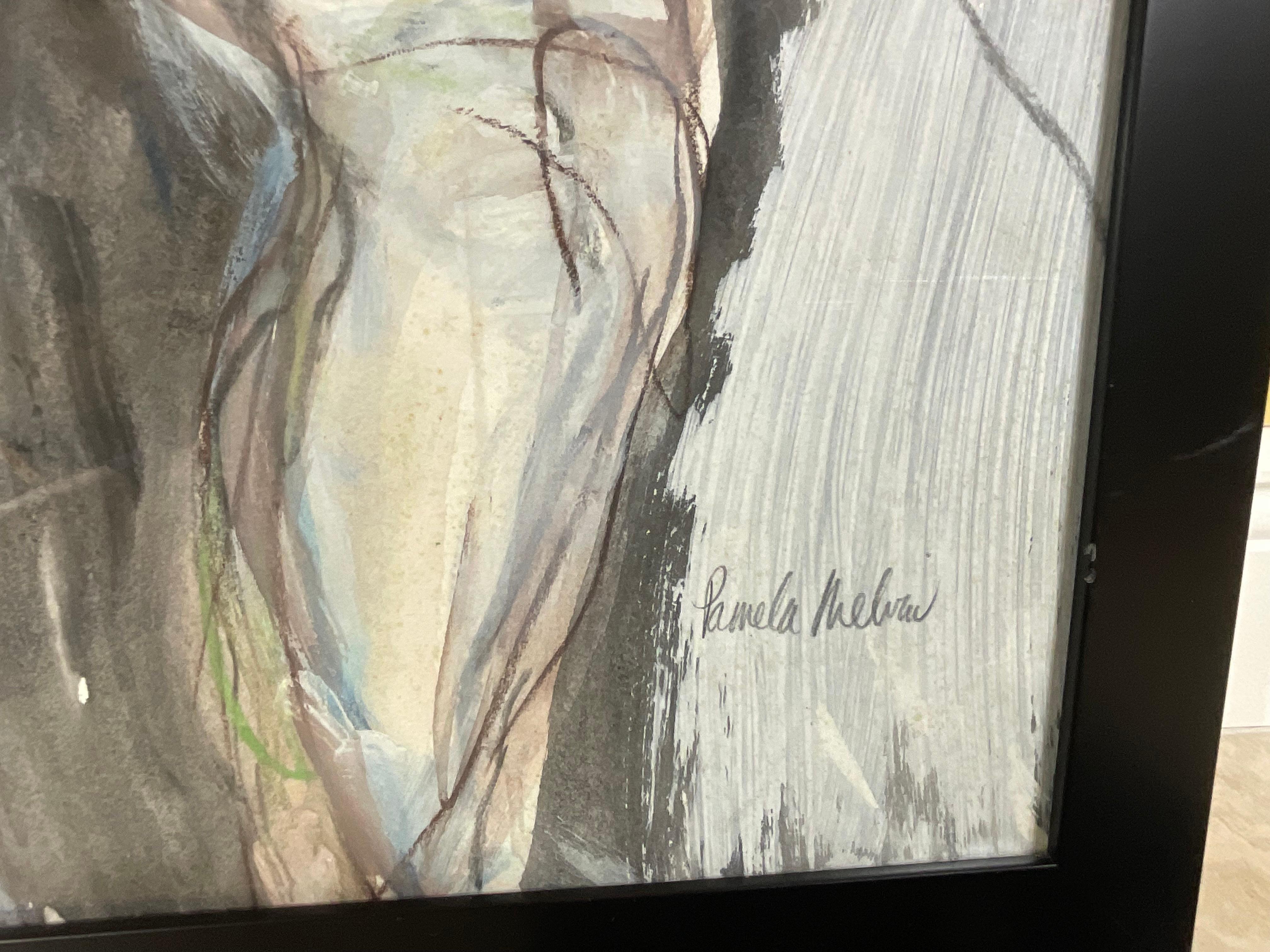 Nudo femminile sdraiato / Acquerello su carta di Pamela Melvin in vendita 3