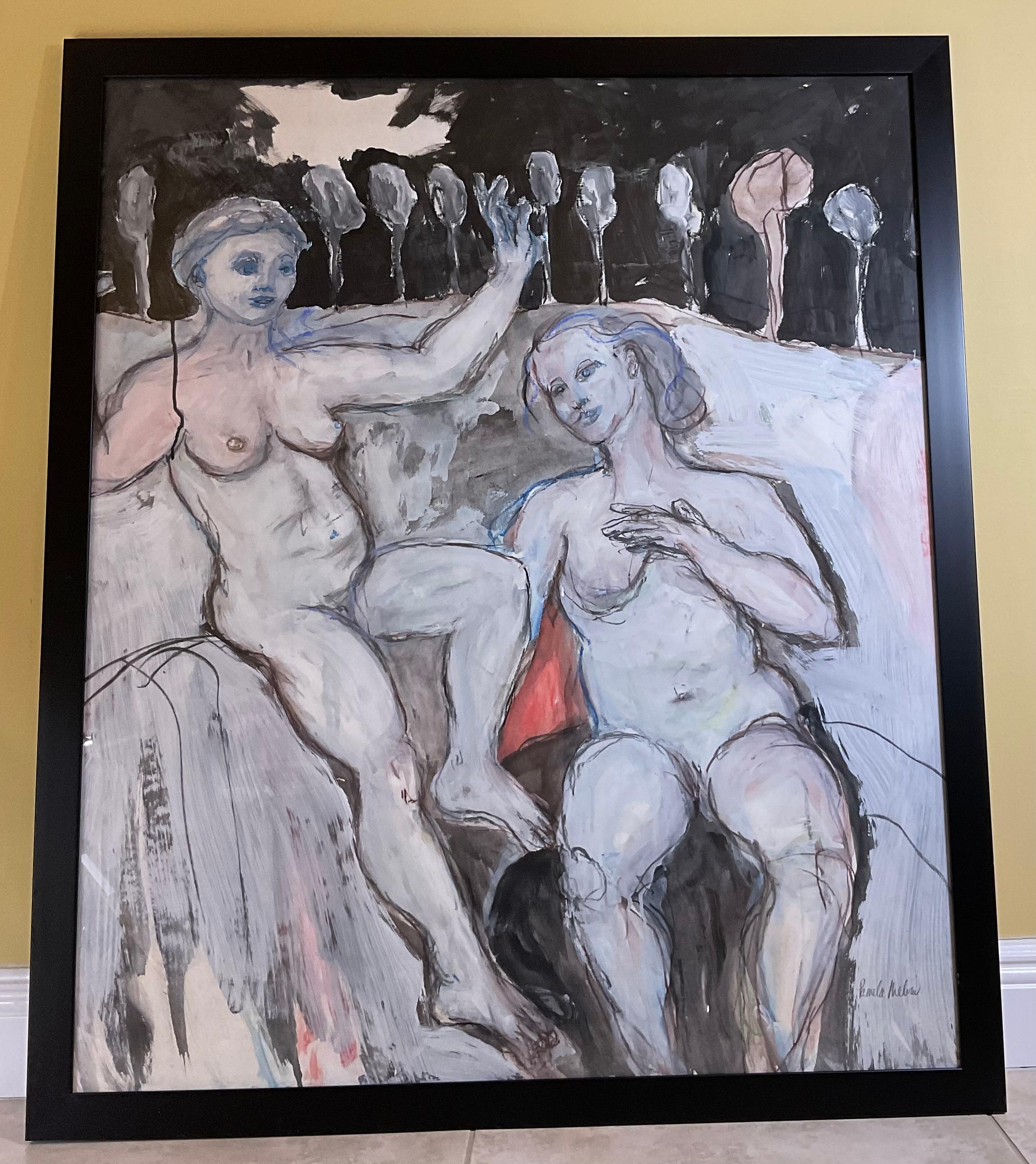Nudo femminile sdraiato / Acquerello su carta di Pamela Melvin in vendita 6