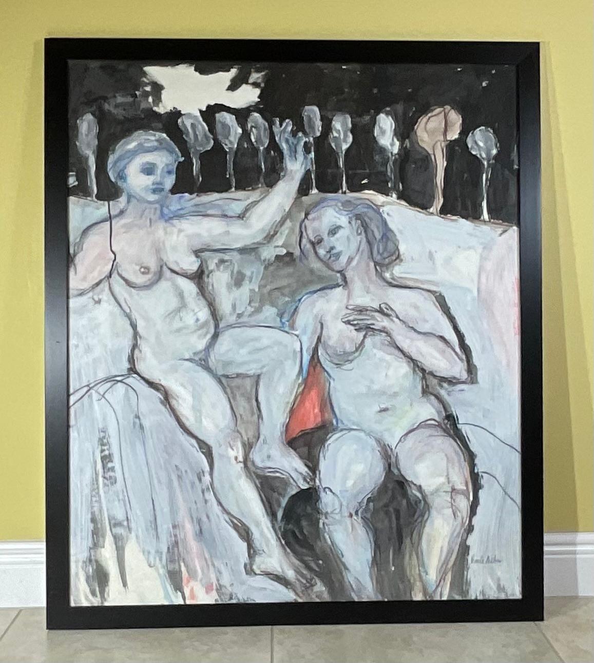 Nudo femminile sdraiato / Acquerello su carta di Pamela Melvin in vendita 9
