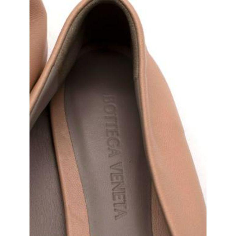 nude leather Almond flat pumps For Sale 5
