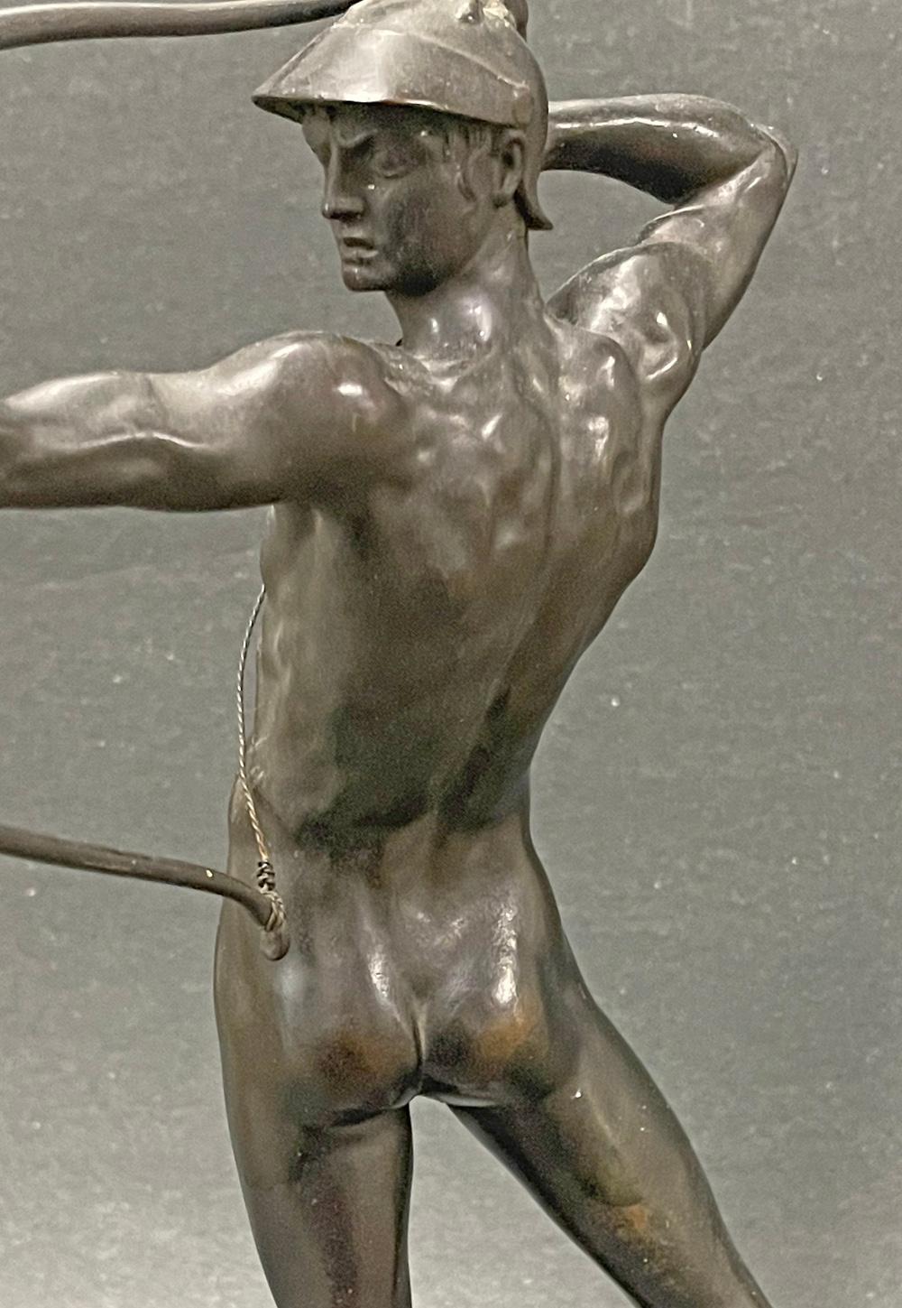 „ Männlicher Bogenschütze“, Bronze von Geyger, Originalverkauft von Kaiser Wilhelm II im Zustand „Gut“ im Angebot in Philadelphia, PA