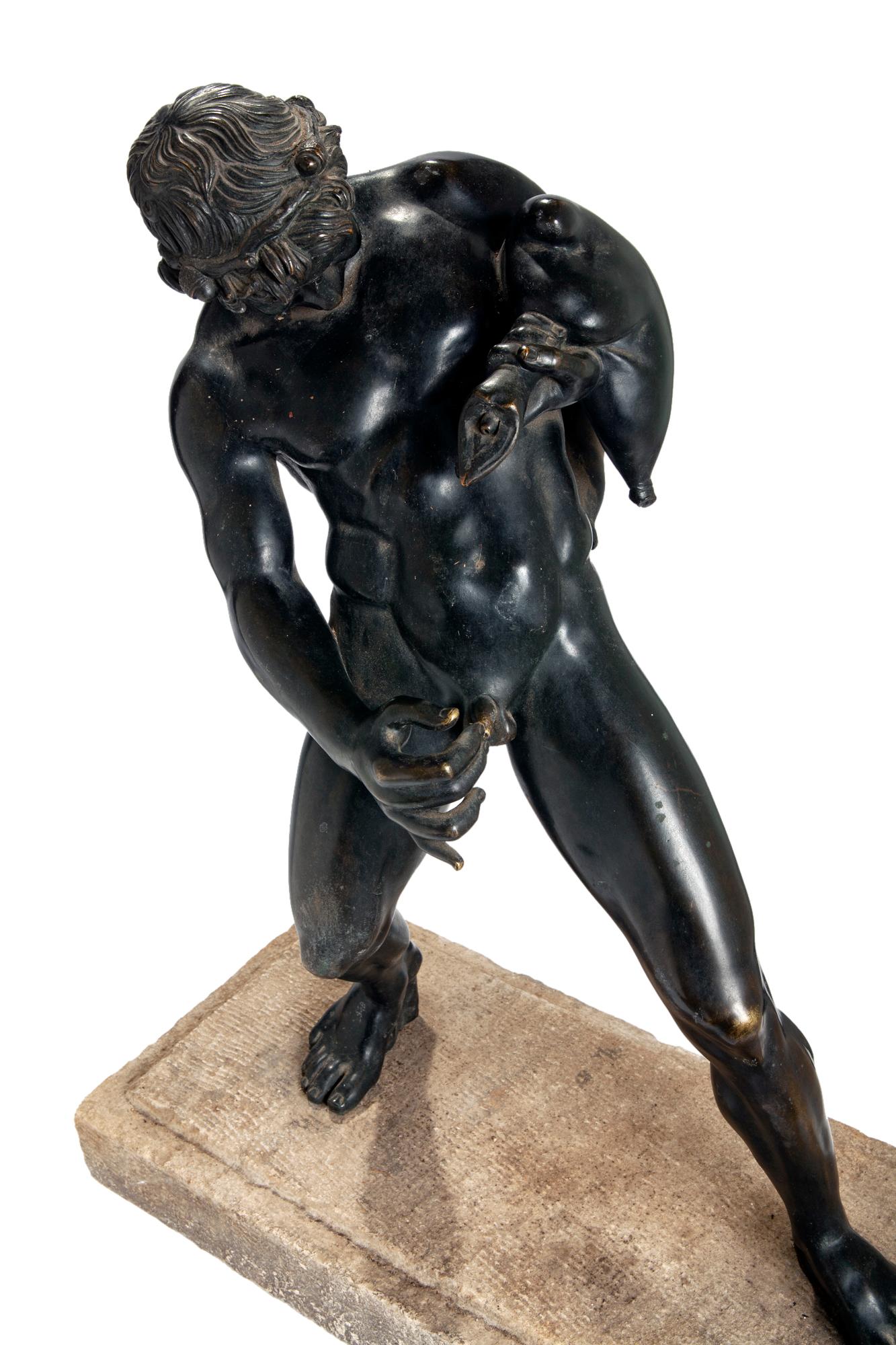 Nude Male Bronze Sculpture Fountain  For Sale 1
