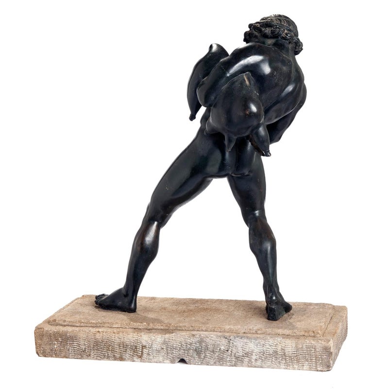 Bronze male sculpture signed. Fonderia Giorgio Sommer Calabritto Napoli
Thomas, sculptor, lived and worked in the Naples area, and especially on Capri, from 1889 to 1906. Given this example, it was apparently both made and cast there by 'Fonderia
