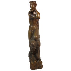 Nude Male Wood Carving