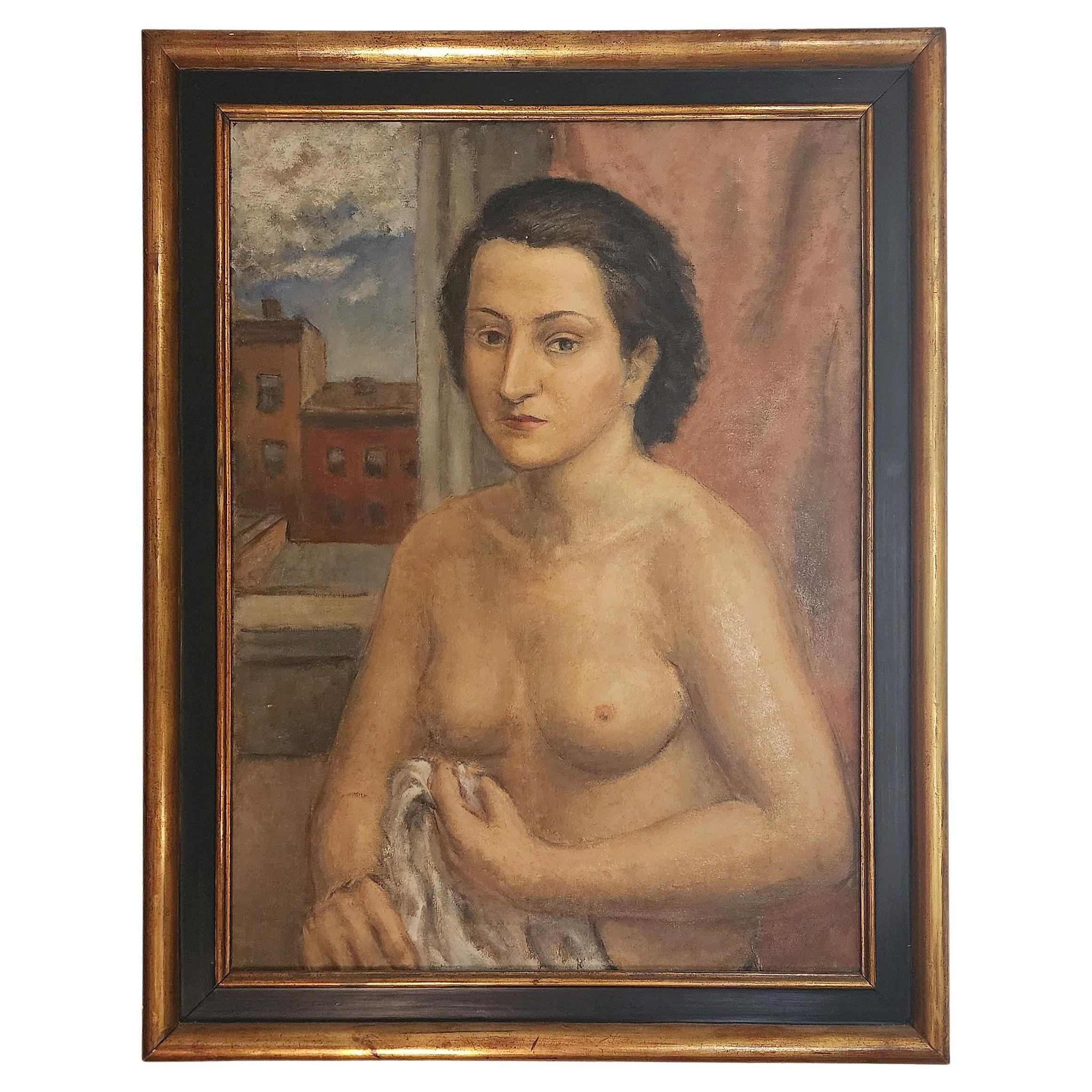 Akt, Öl auf Leinwand, von Jacob Glushakow (Moderne der Mitte des Jahrhunderts) im Angebot