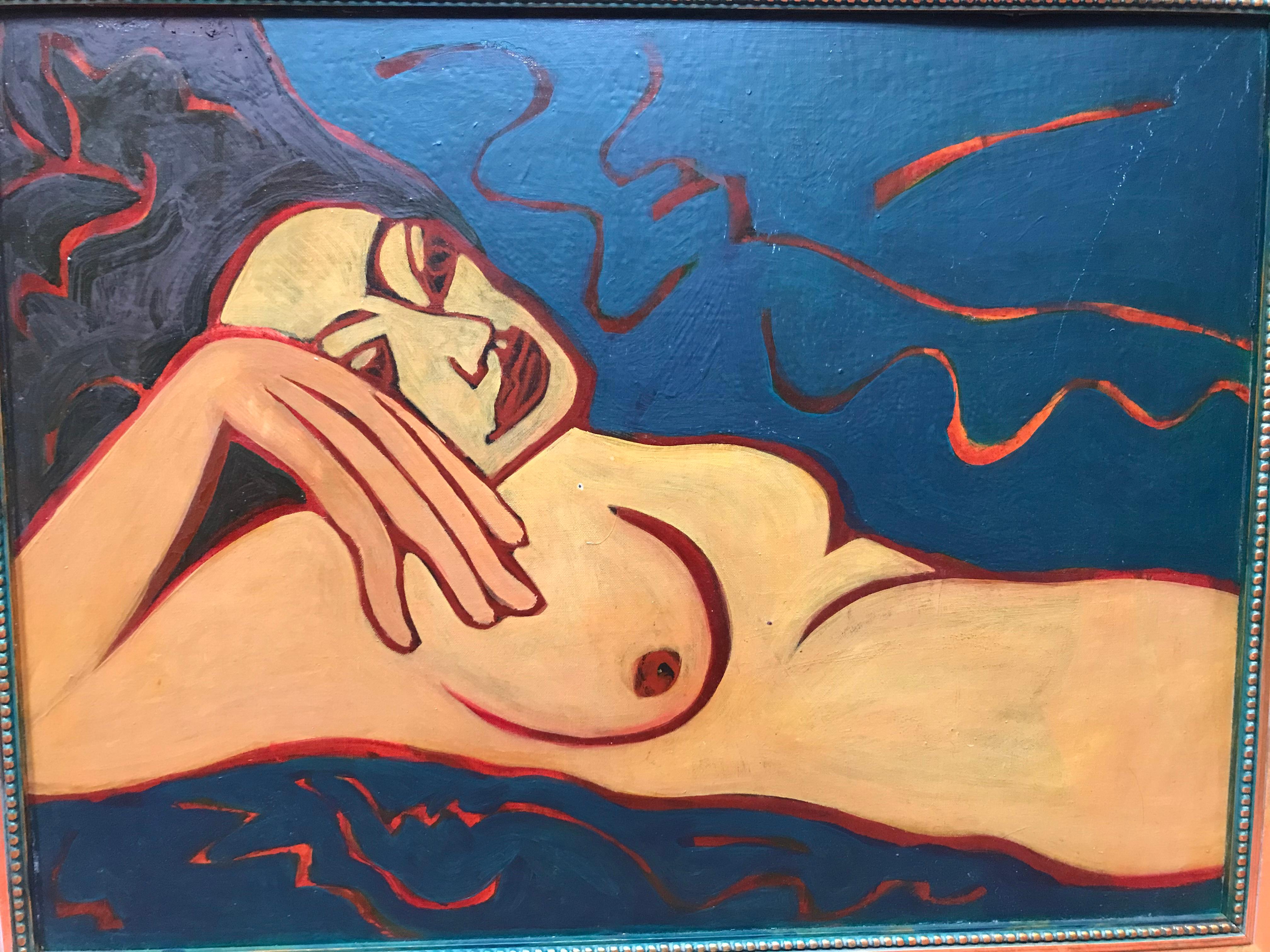 Nude Oil Painting by Barbara Dodge In Good Condition In Pasadena, CA