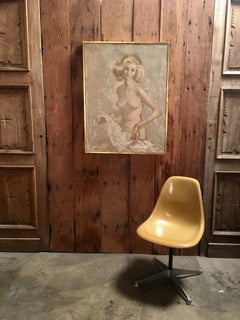 Nu, peinture à l'huile de Nathan Wasserberger, datant d'environ 1960