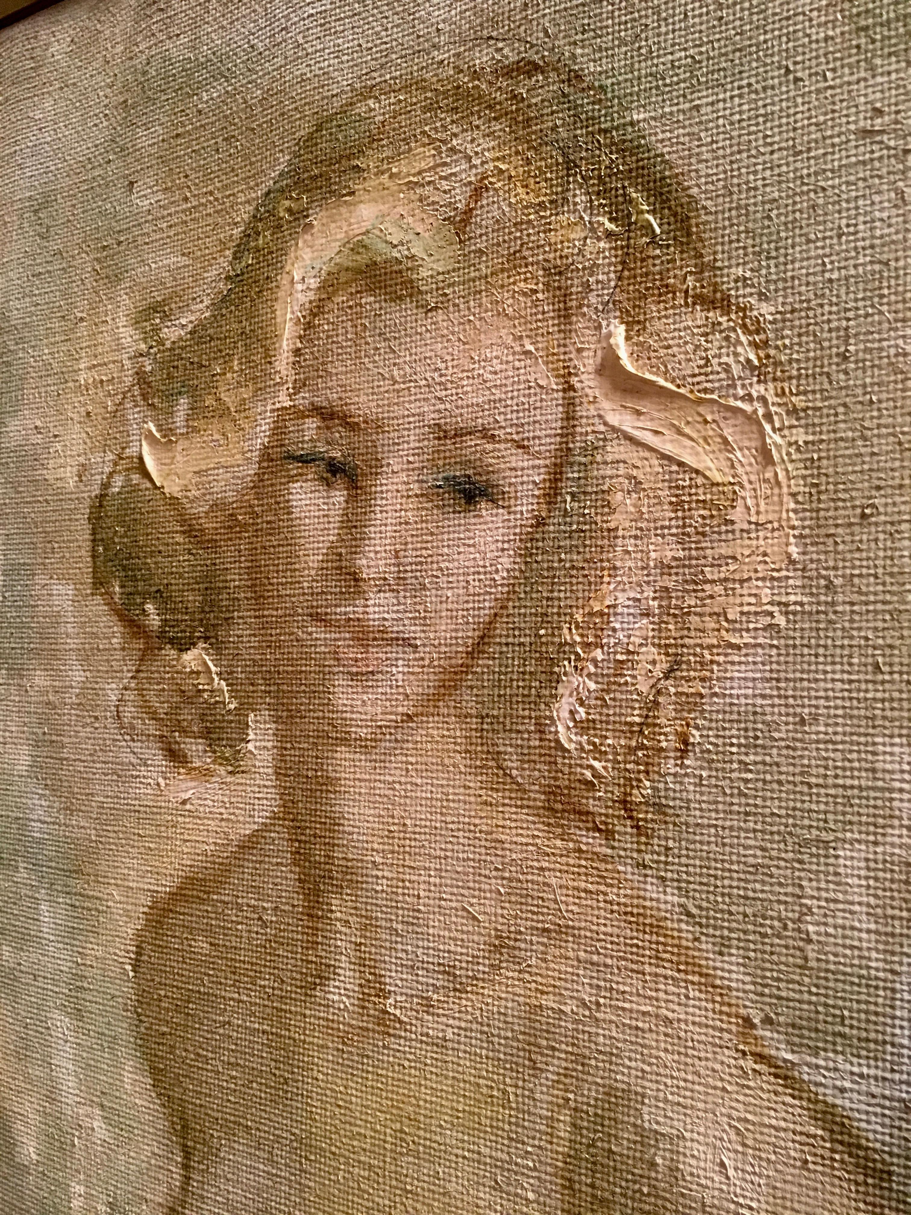  Nude, Oil Painting by Nathan Wasserberger, circa 1960 In Good Condition In Denton, TX
