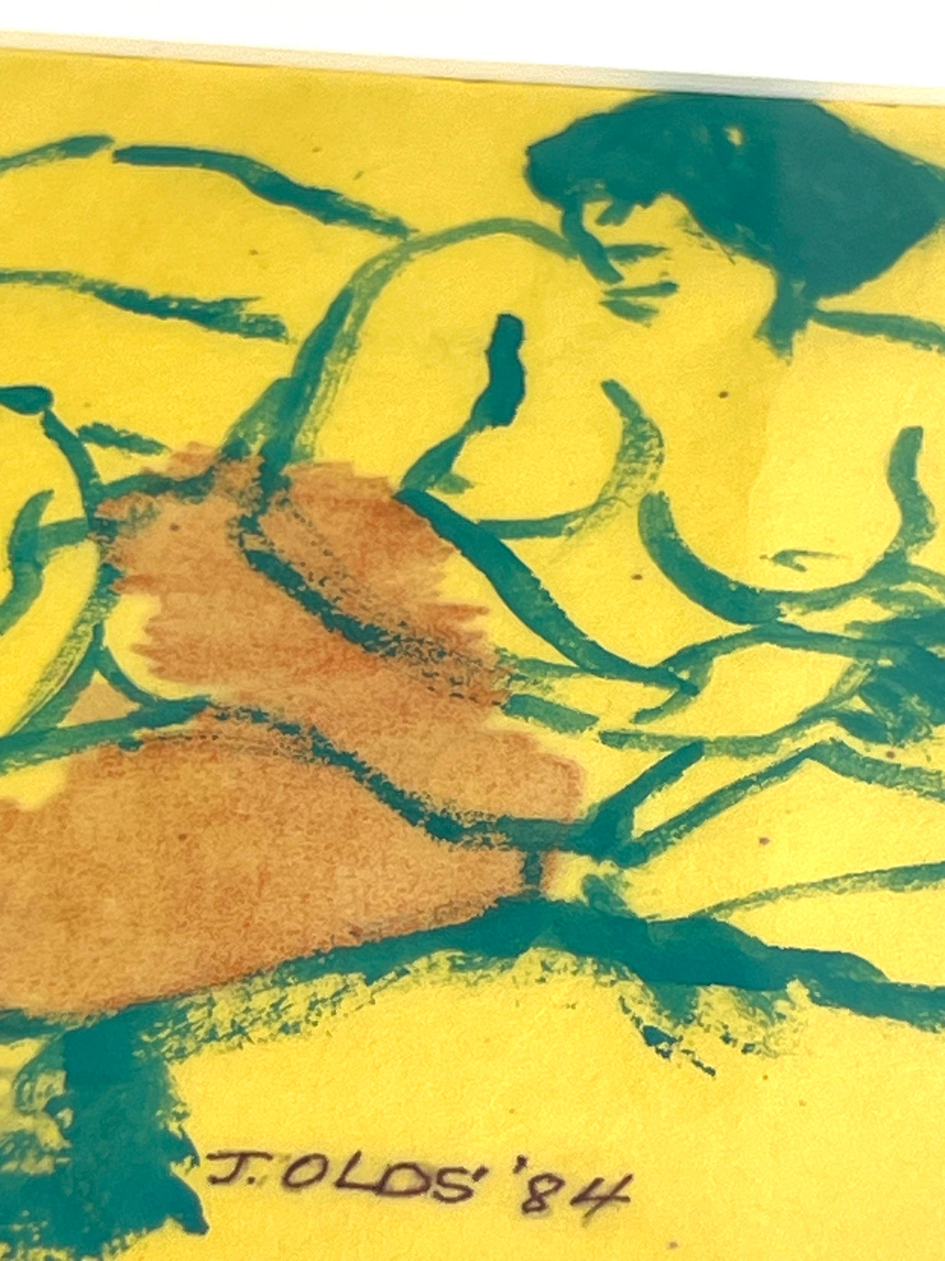 Nude on Couch by Jean Olds In Good Condition In Raleigh, NC
