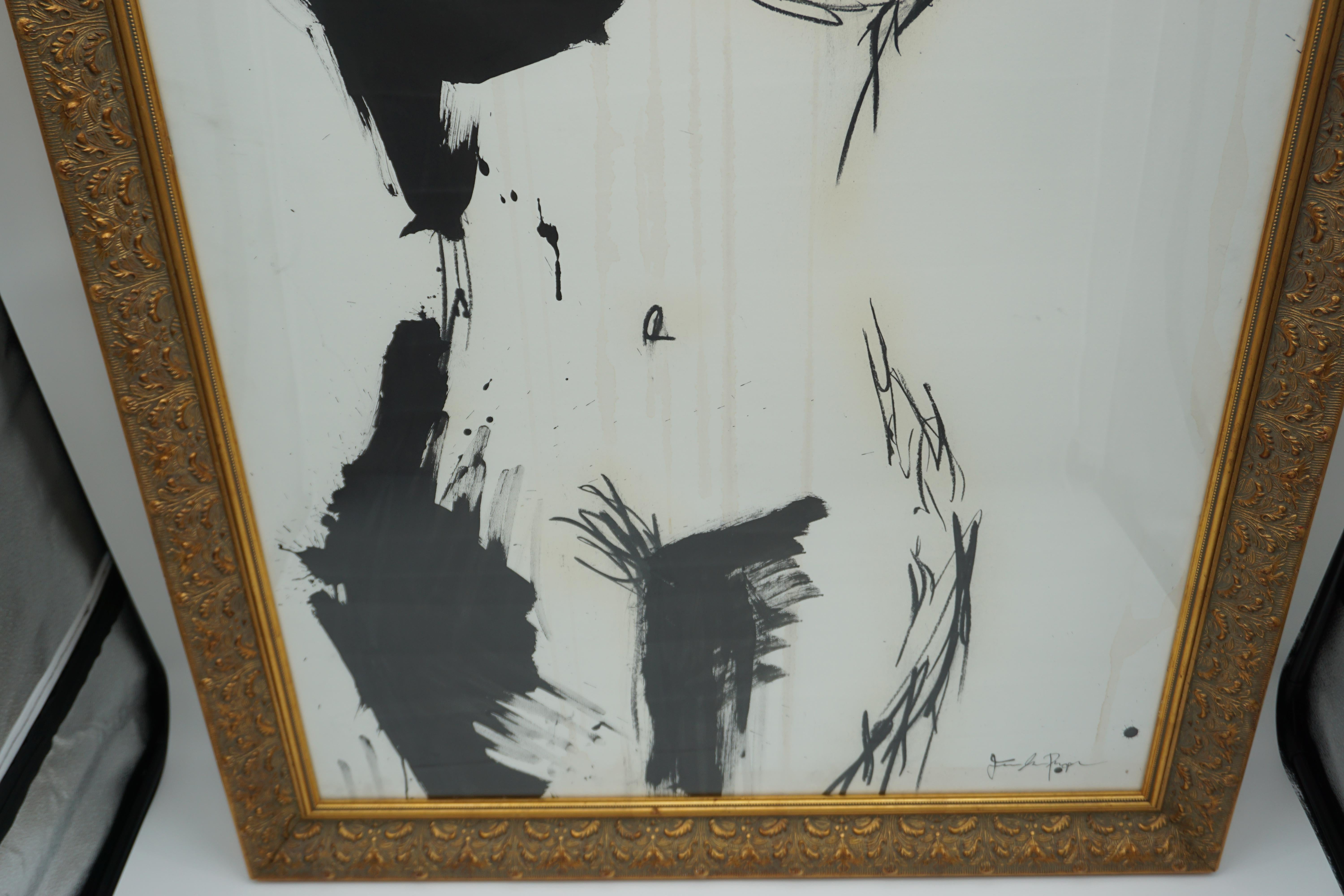 Nude Painting by Jenna Snyder-Phillips, 2012, with Gold Frame, Sumi Ink on Paper 5