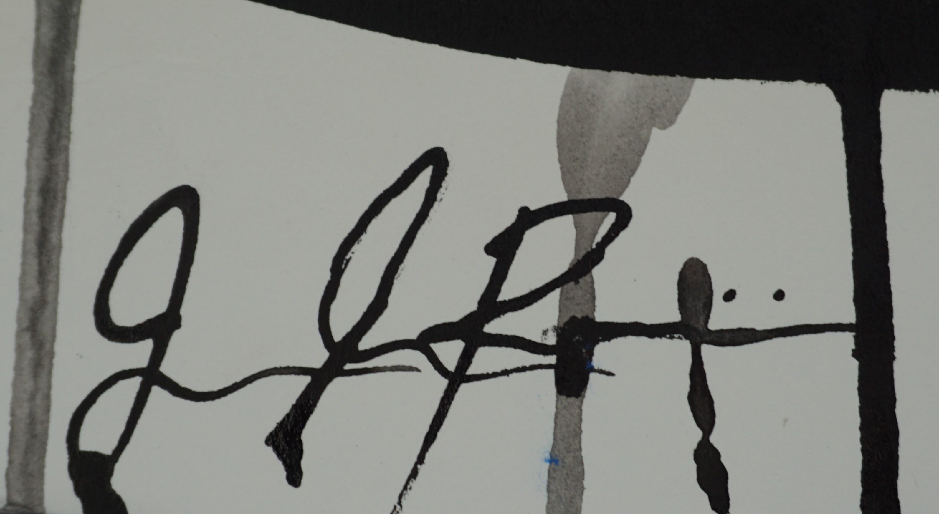 Aktgemälde von Jenna Snyder-Phillips, schwarze Tuschezeichnung auf Papier, ohne Rahmen (Moderne) im Angebot