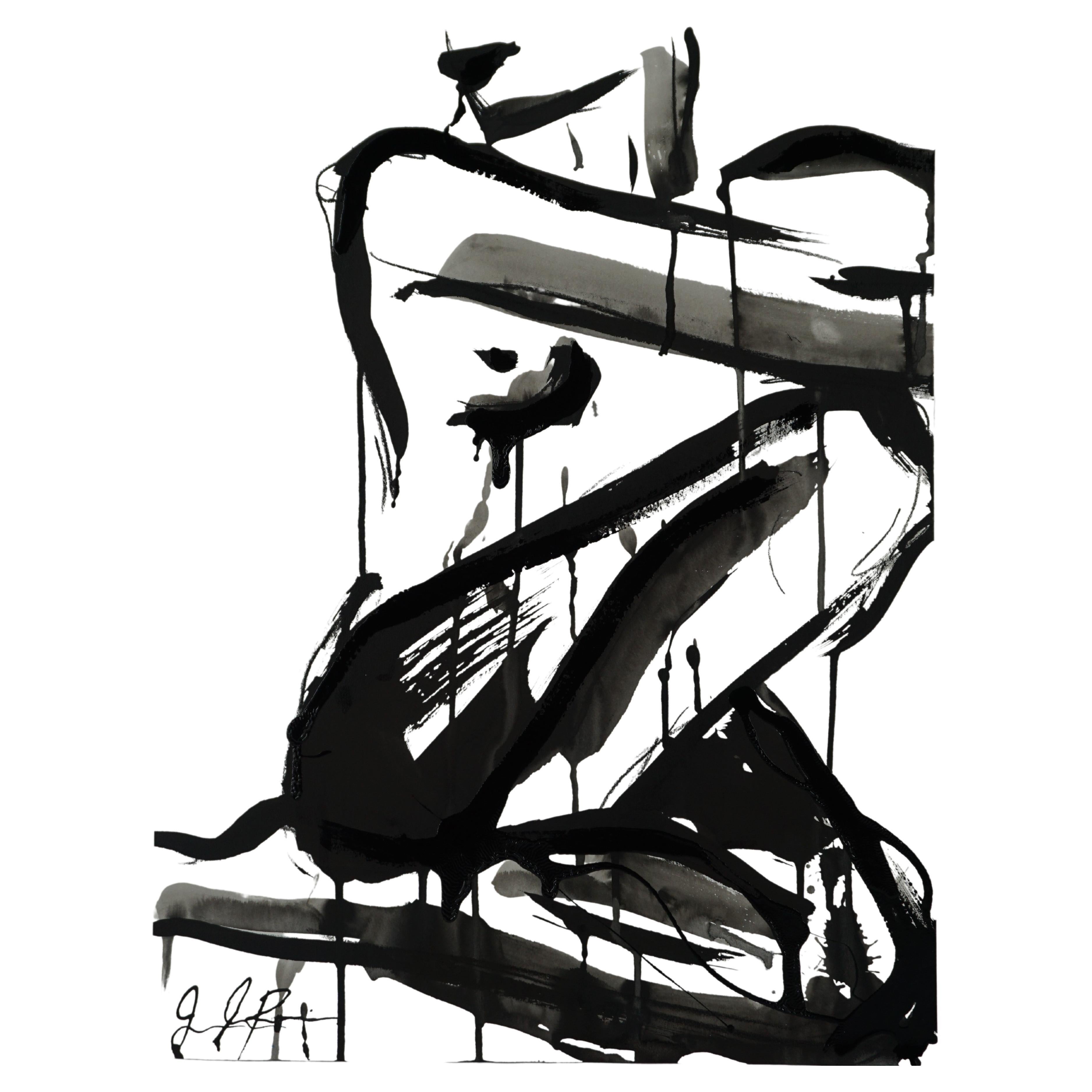 "Black Male Nude with Sculpture" by Mark Allen Isaacson For Sale at 1stDibs