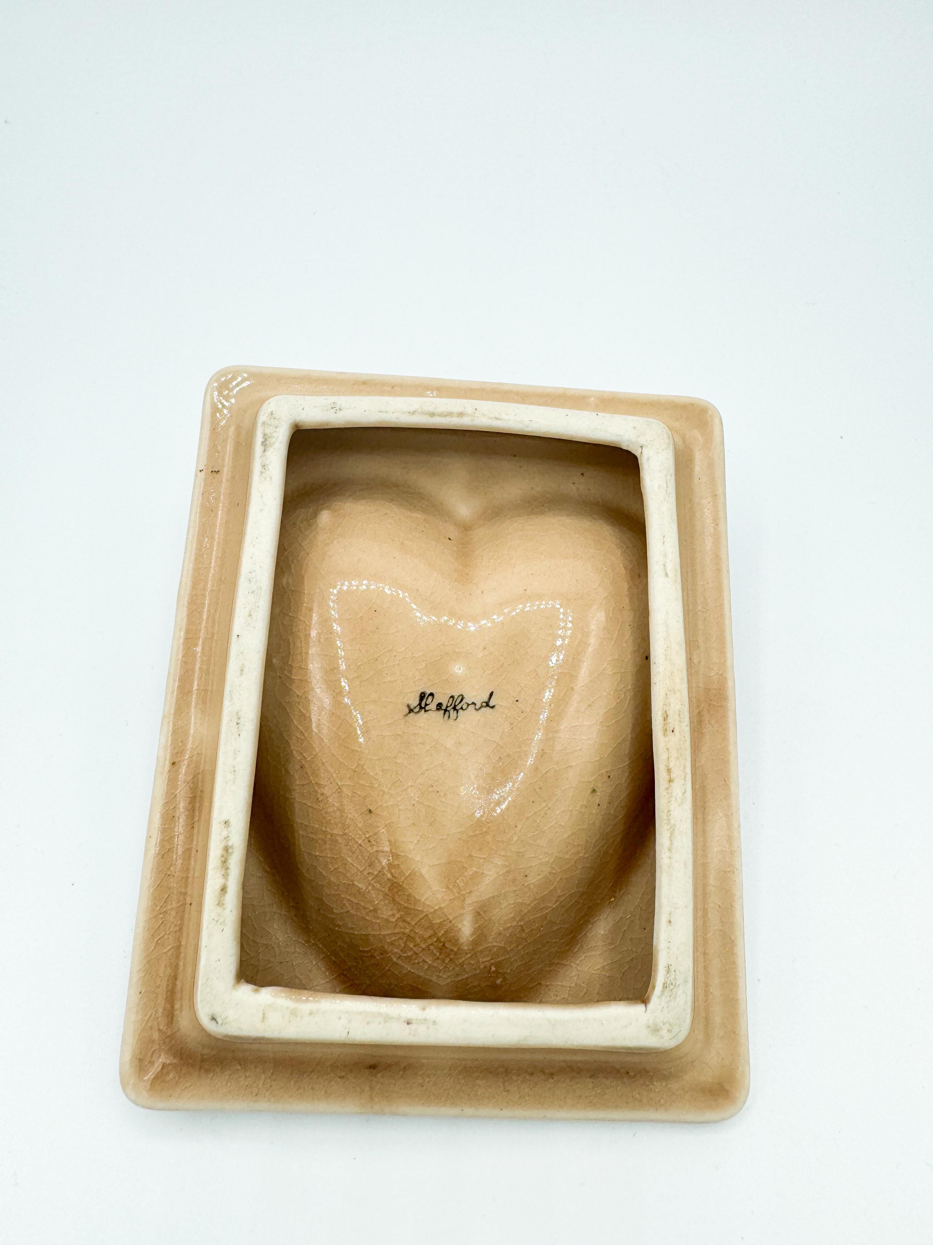 Nude Pin up Ceramic Deck Aces Card Ashtray Heart Ashtray by Stafford Japan 3