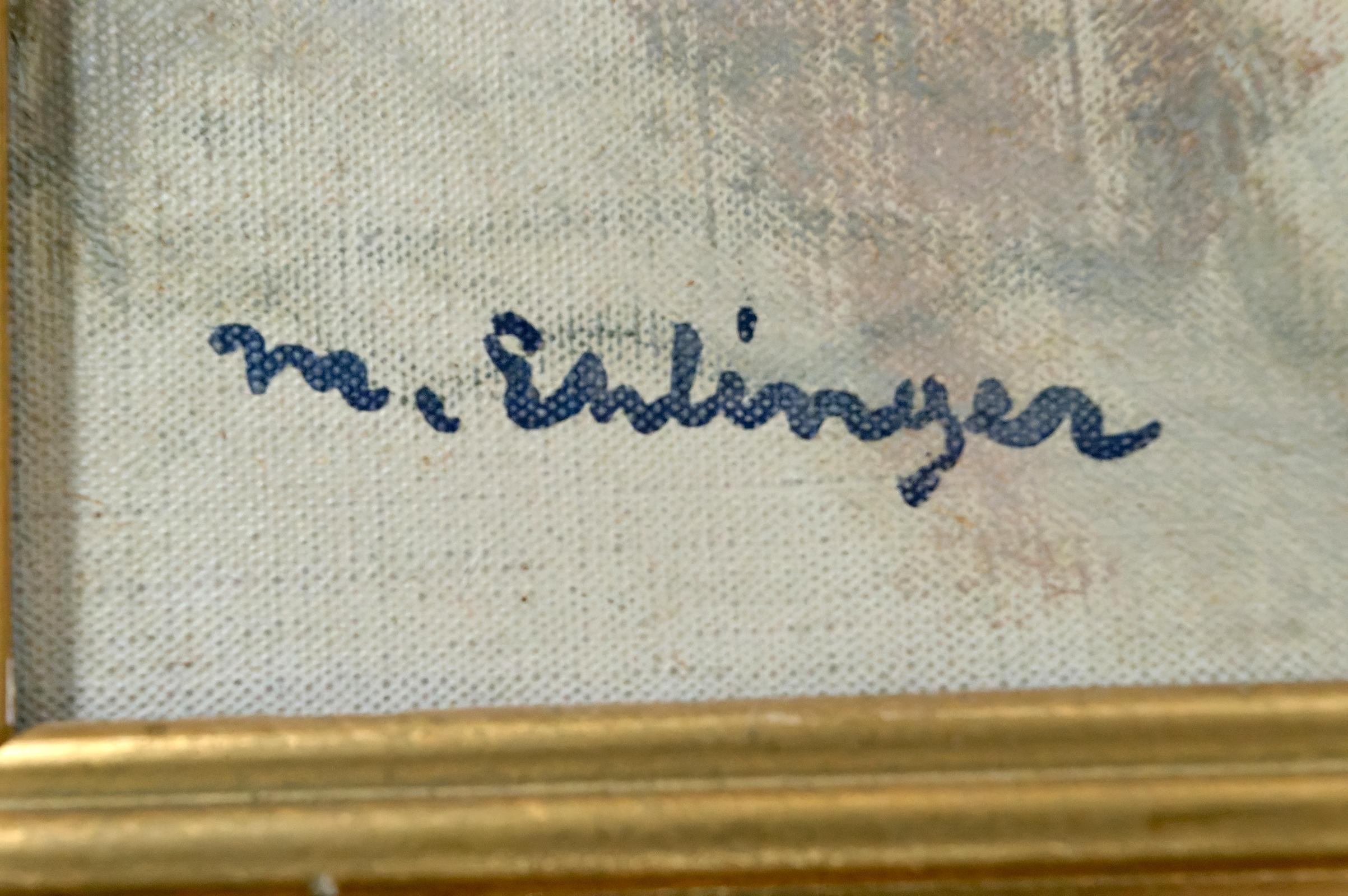 Nude Portrait of a Young Woman with a Scarf, Maurice Ehlinger, Circa 1940 In Good Condition For Sale In VÉZELAY, FR