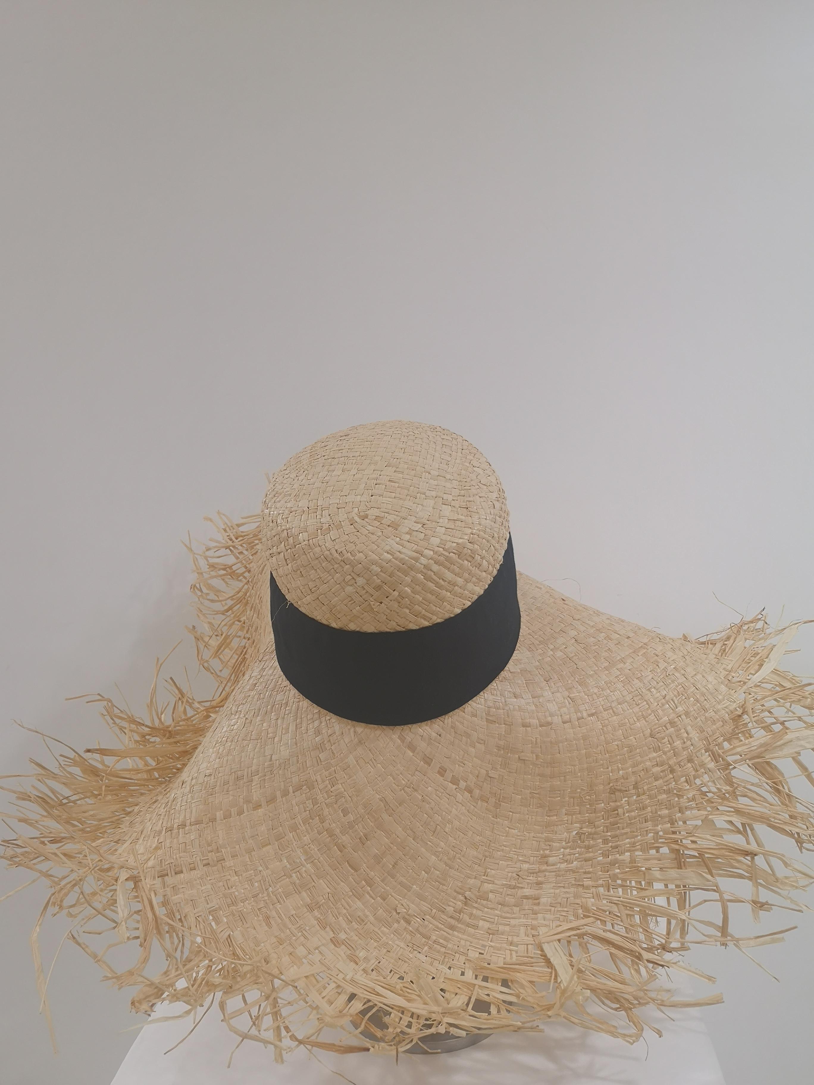 Women's or Men's Nude rafia handmade hat