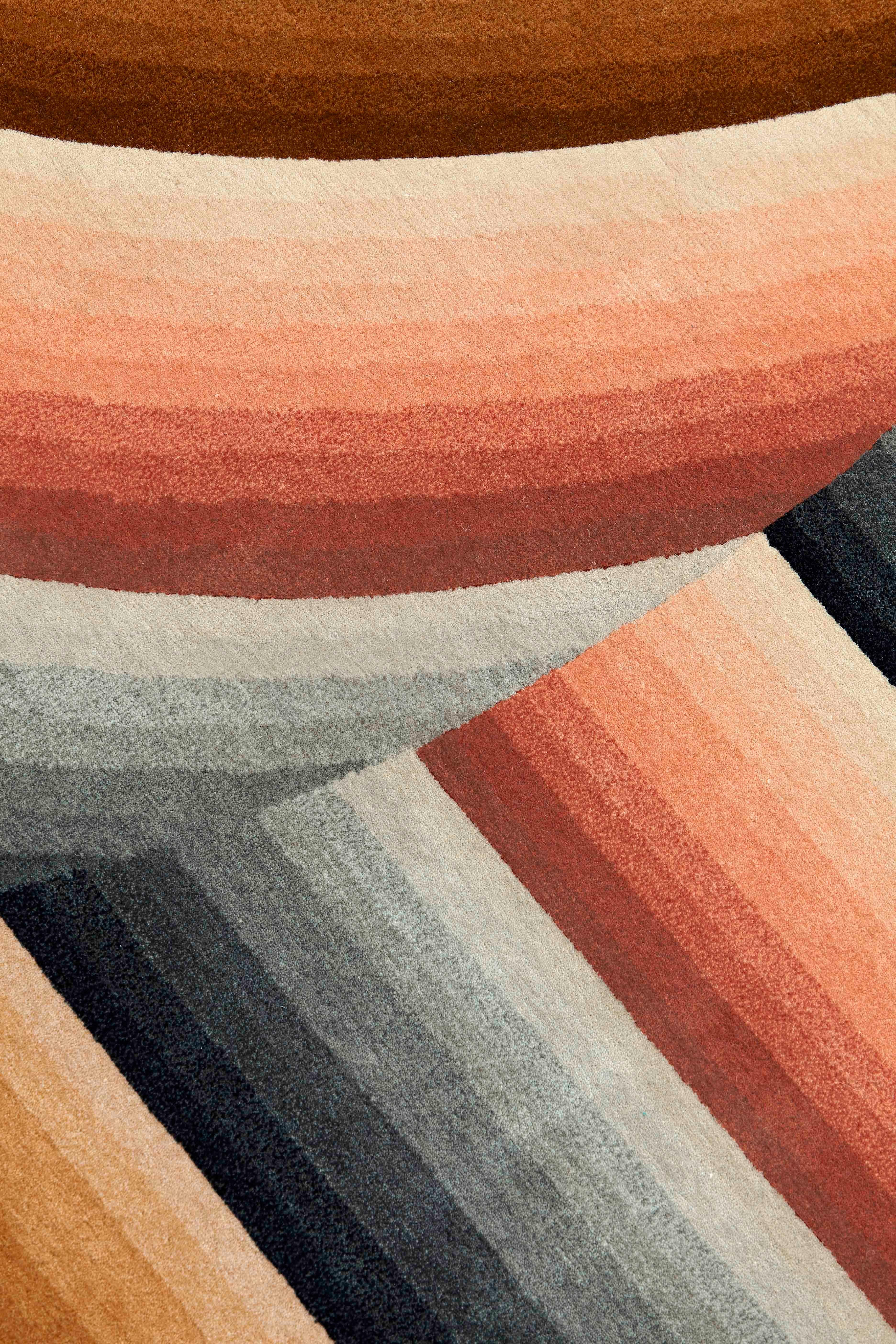 Post-Modern Nude Round Mirage Rug by Gandia Blasco For Sale