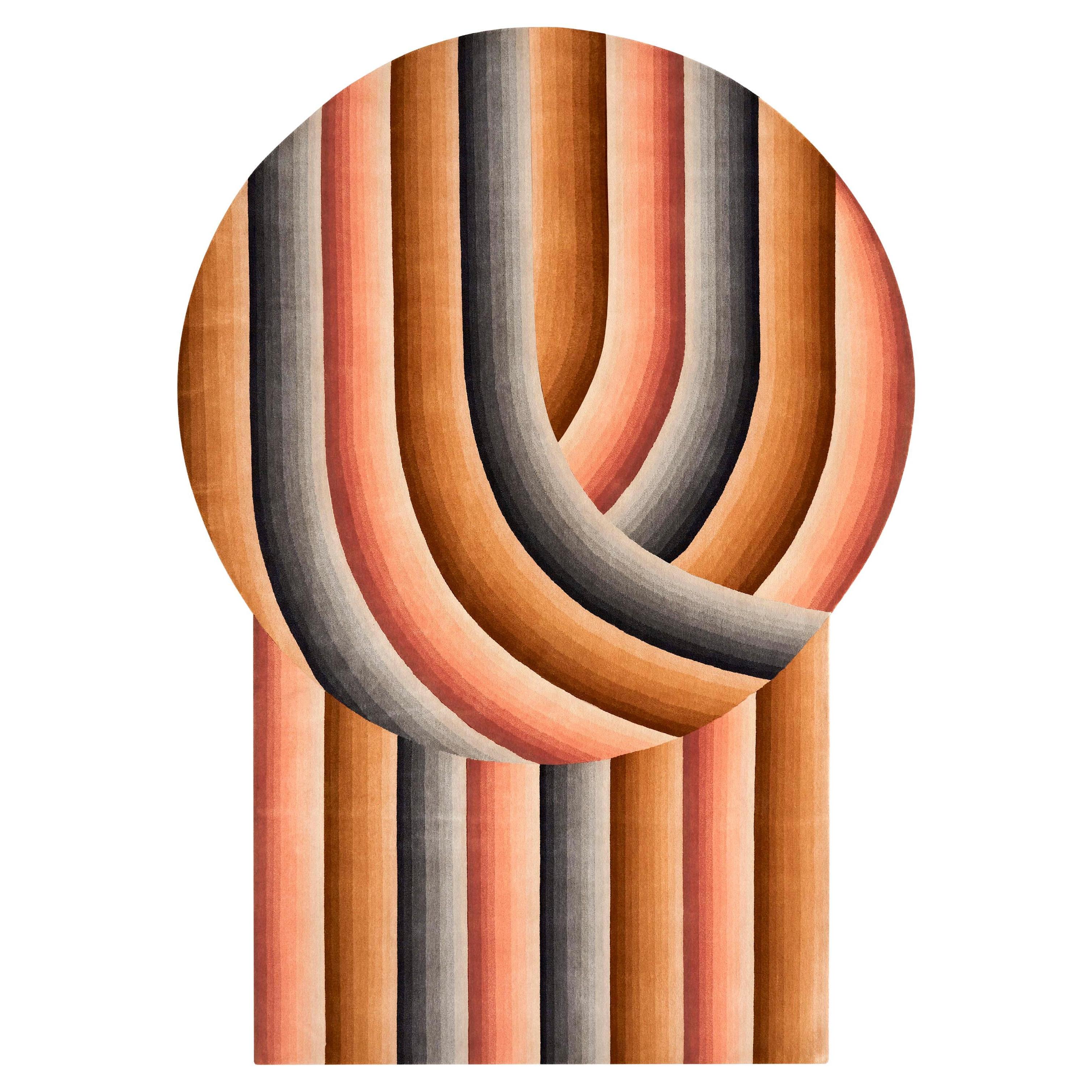 Nude Round Mirage Rug by Gandia Blasco