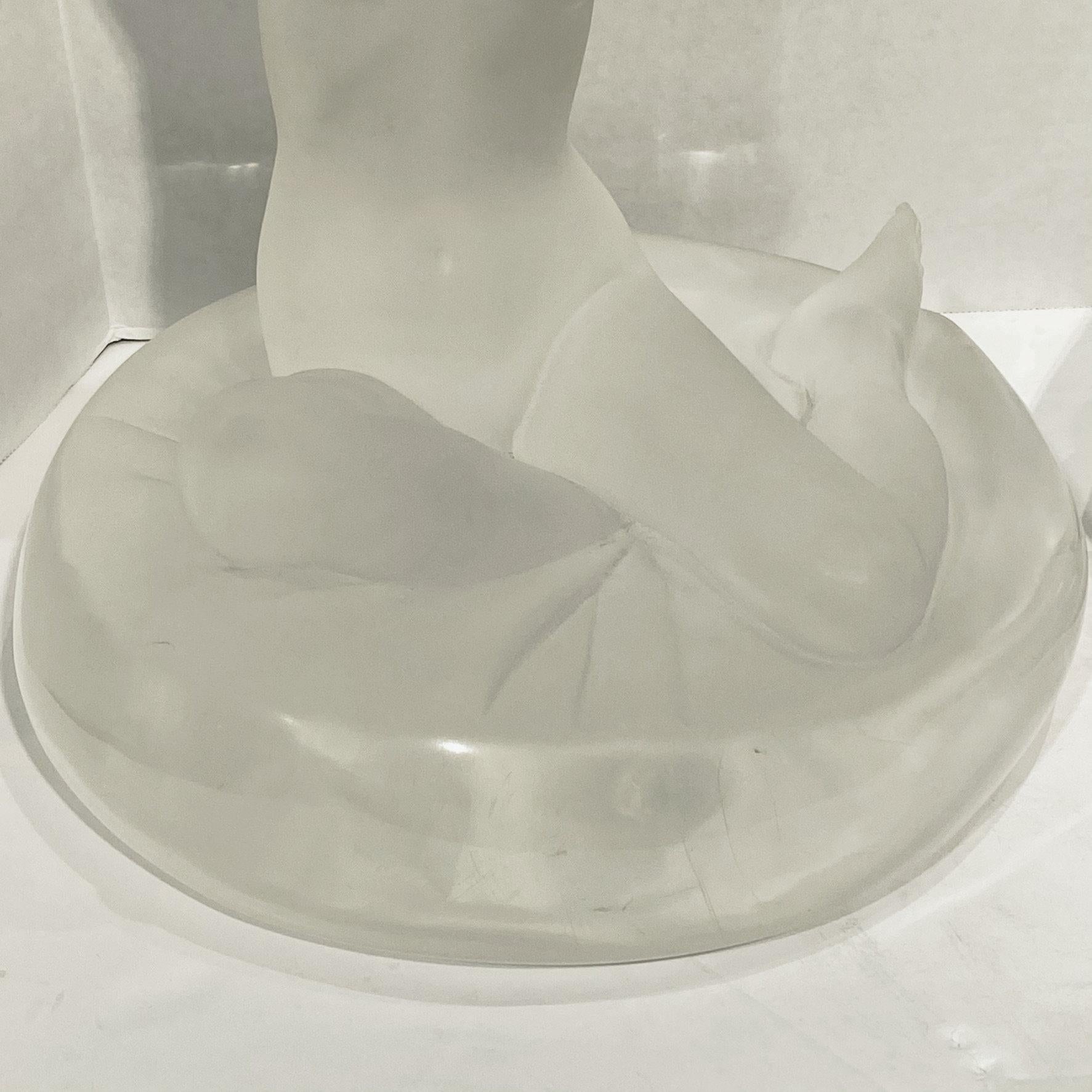 Cast Nude Seated Female Lucite Sculpture For Sale