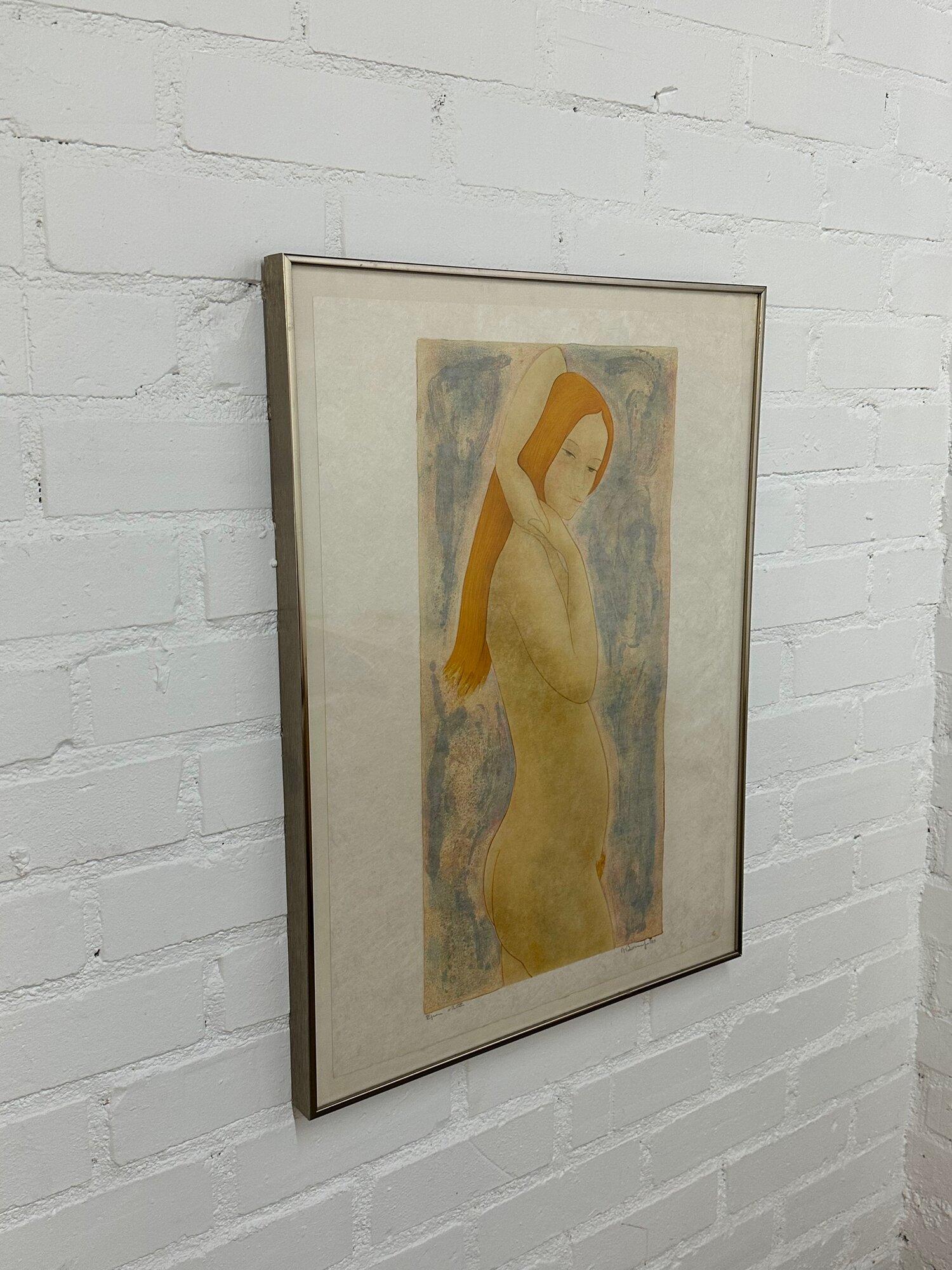 Mid-Century Modern Nude signed lithograph For Sale