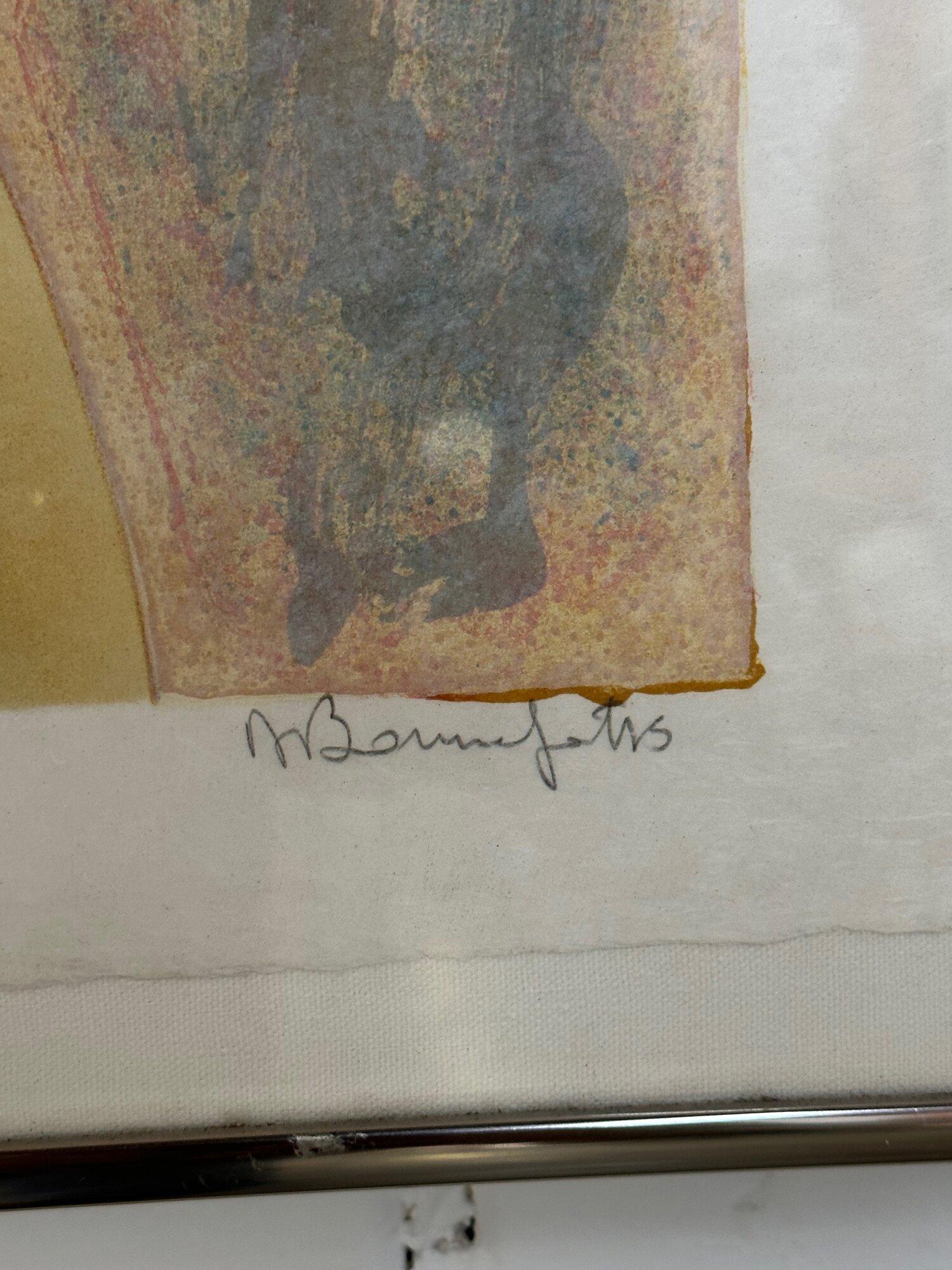 Papier Lithographie signée d'un nu en vente