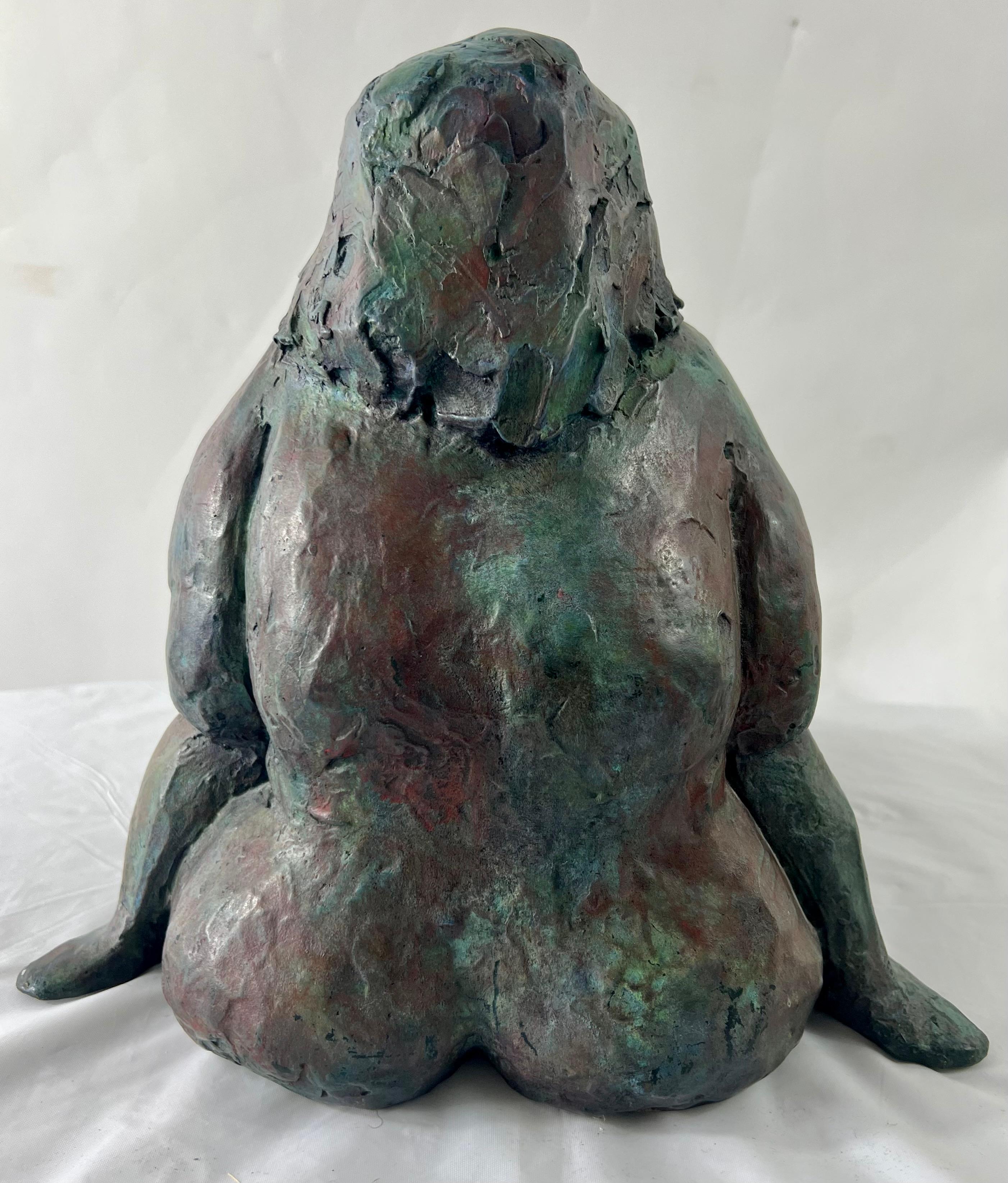 Nude Sitting Woman Bronze Sculpture by James Patrick Maher  For Sale 3