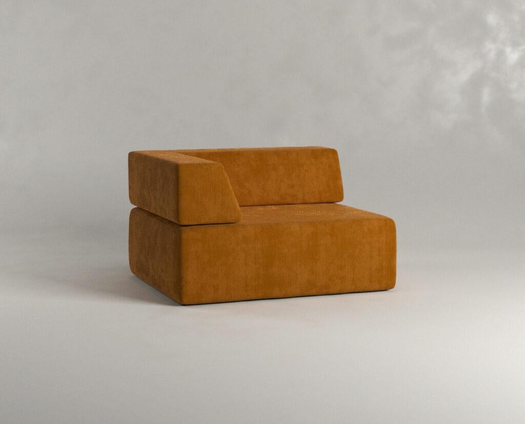 Mid-Century Modern Nude Sofa For Sale