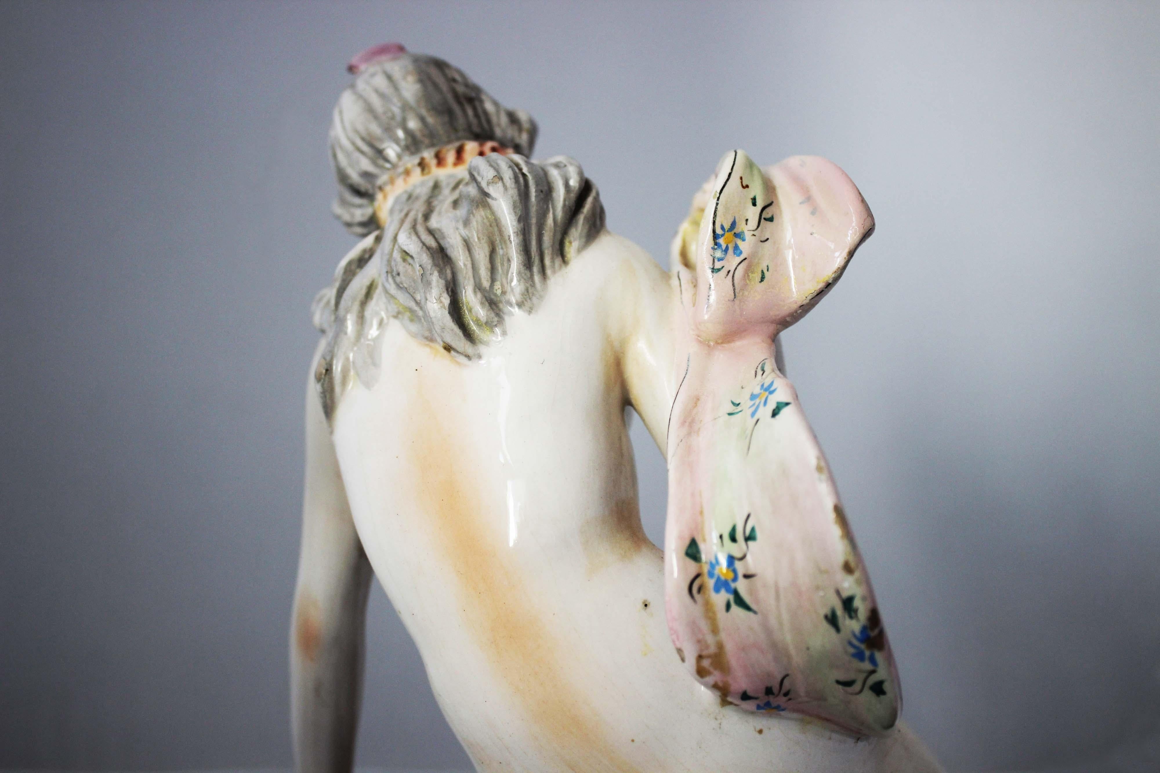 Italian Nude Statuette from Olimpia, 1940s For Sale