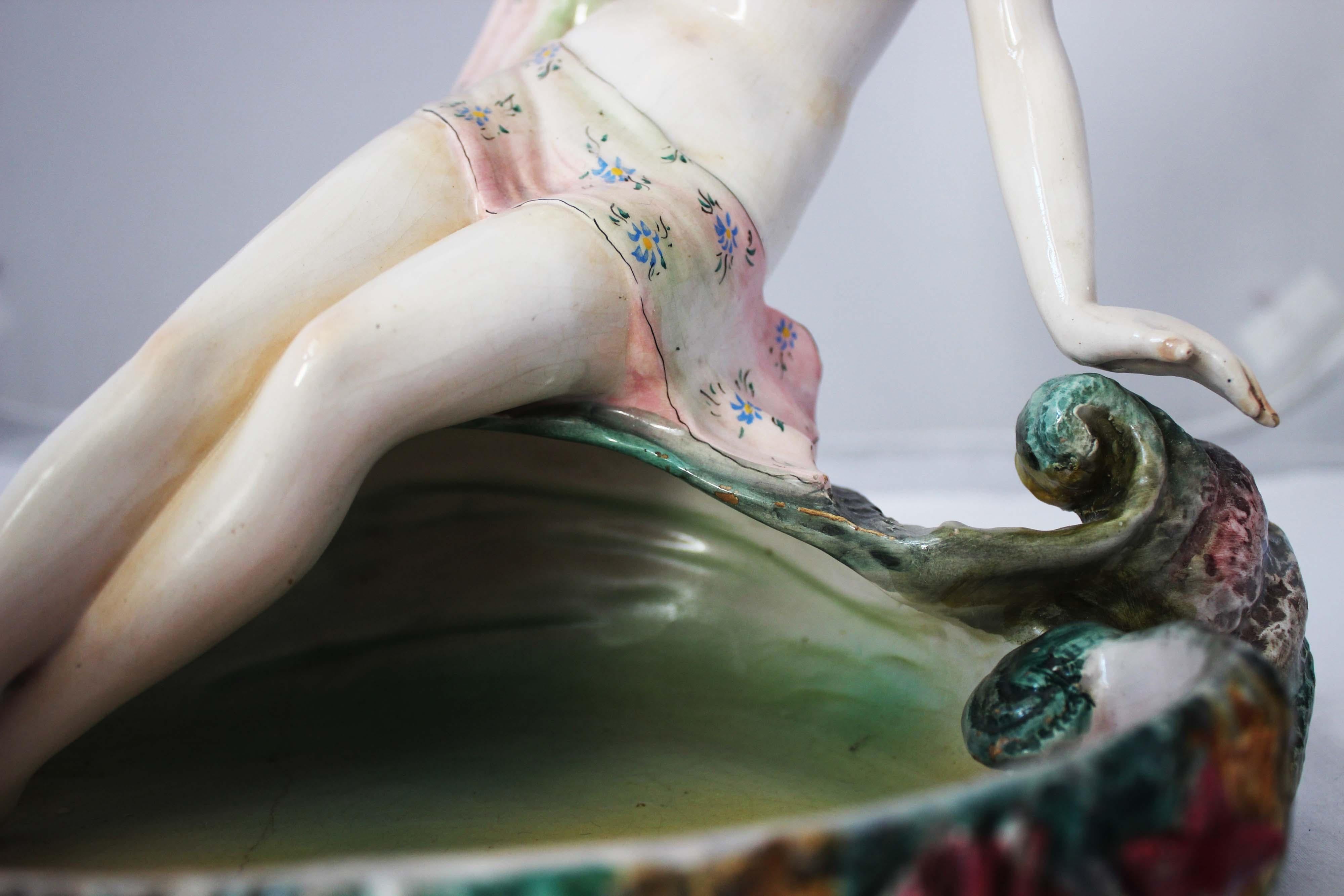 Ceramic Nude Statuette from Olimpia, 1940s For Sale