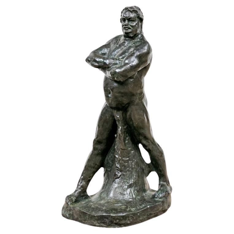 Nude Study Of Balzac With Folded Arms Bronze Sculpture After Auguste Rodin For Sale