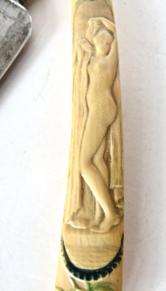 Nude Theme and Roses Straight Razor, Germany 1905