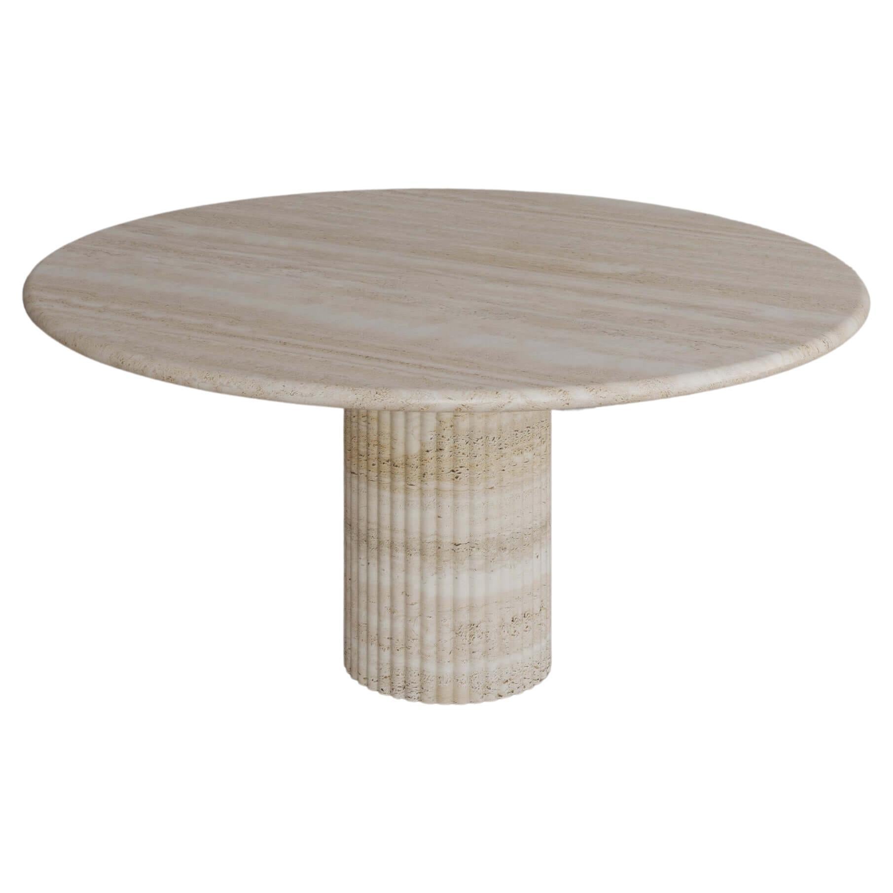 Nude Travertine Antica Dining Table i by the Essentialist For Sale