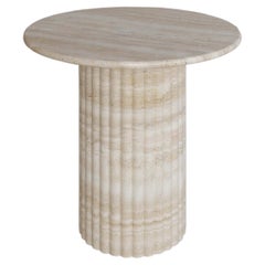 Nude Travertine Antica Occasional Table by The Essentialist