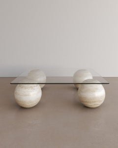 Nude Travertine Sufi Coffee Table II by the Essentialist