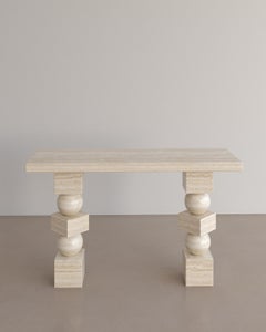 Nude Travertine Sufi Console Table by the Essentialist