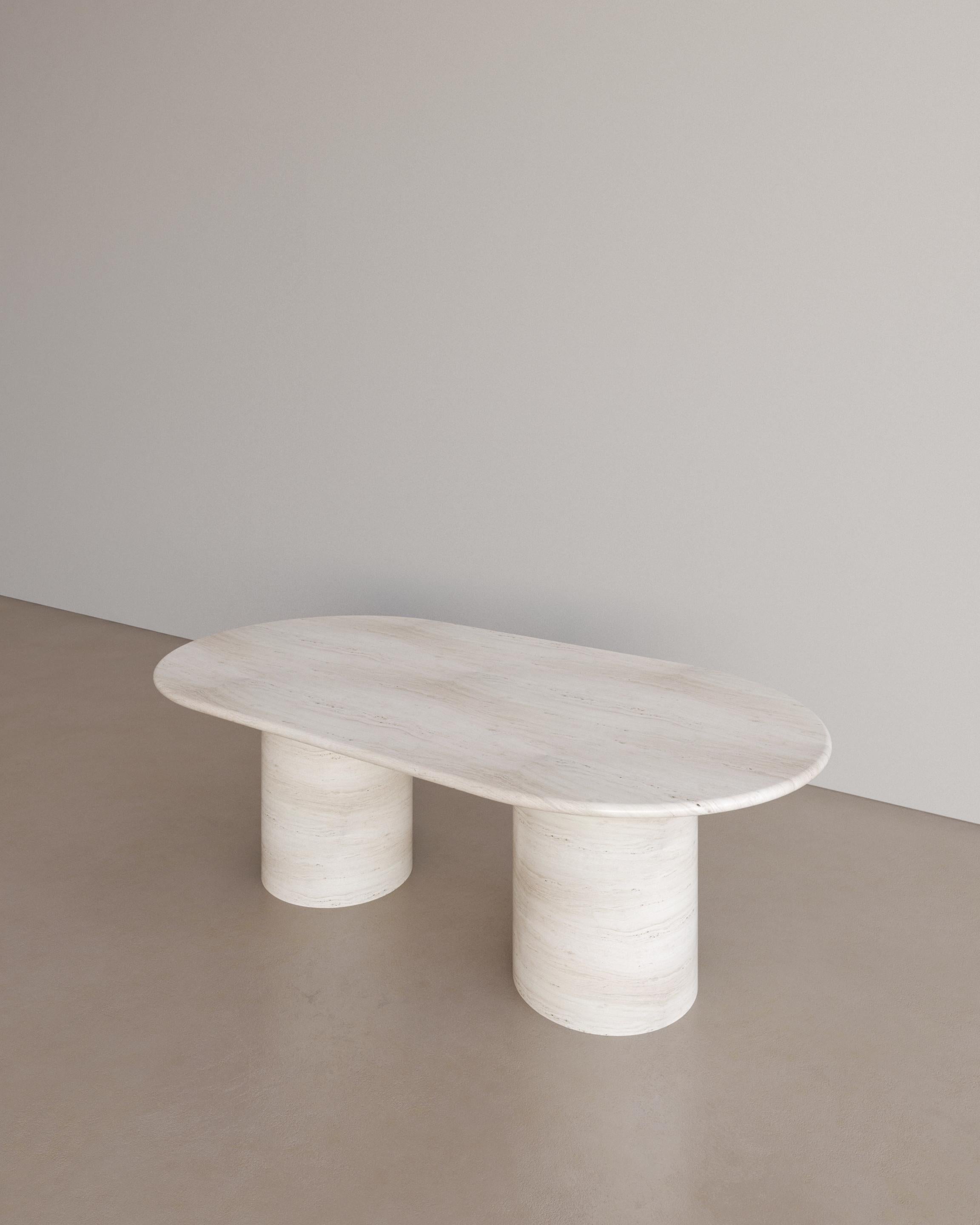 Nude Travertine Voyage Coffee Table I by the Essentialist In New Condition For Sale In ROSE BAY, AU