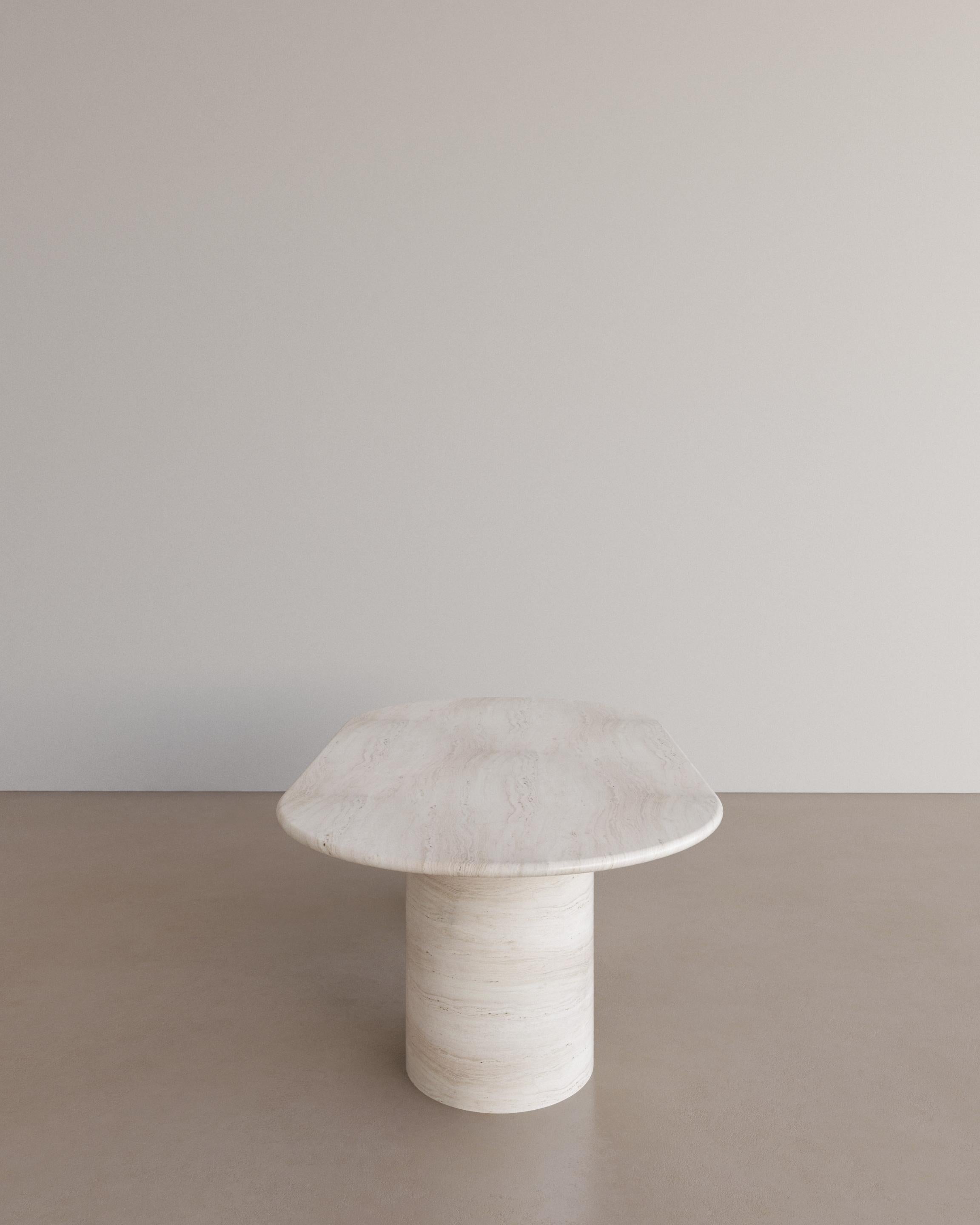 Contemporary Nude Travertine Voyage Coffee Table I by the Essentialist For Sale