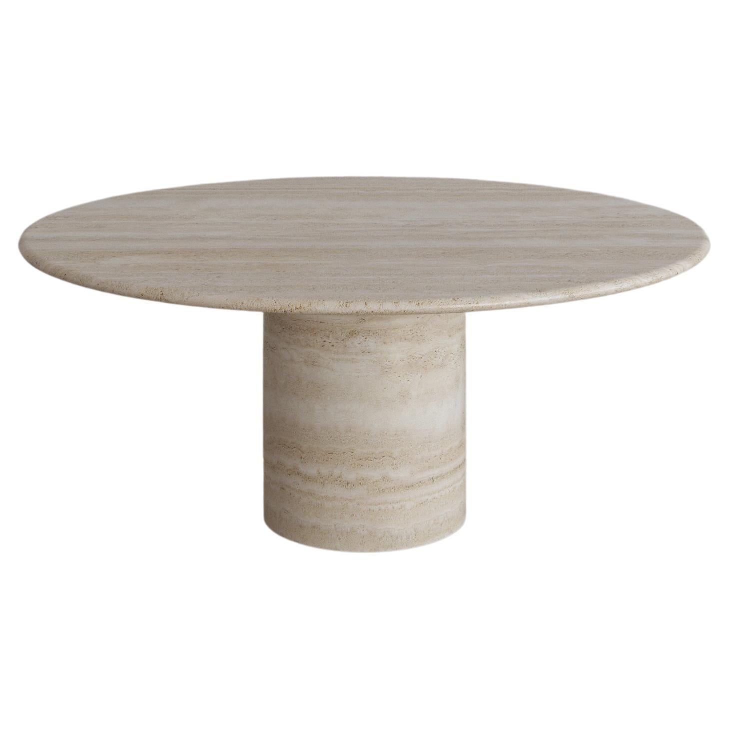 Nude Travertine Voyage Coffee Table II by the Essentialist For Sale