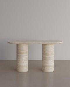 Nude Travertine Voyage Console Table by the Essentialist