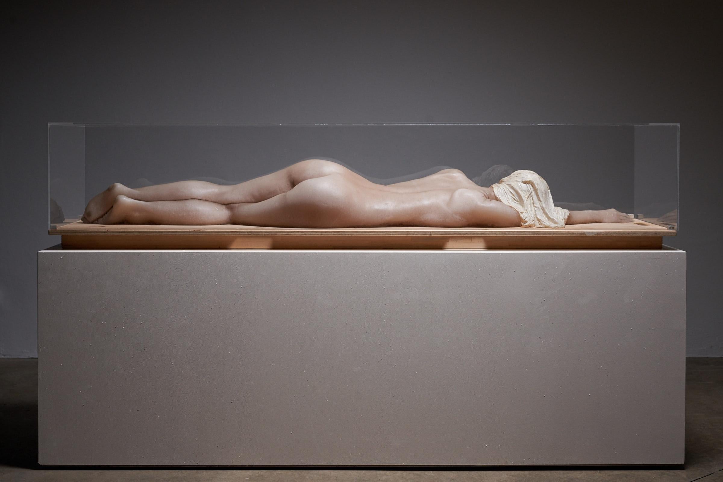 Inconnu Pièce d'art d'une femme nue en cire en vente