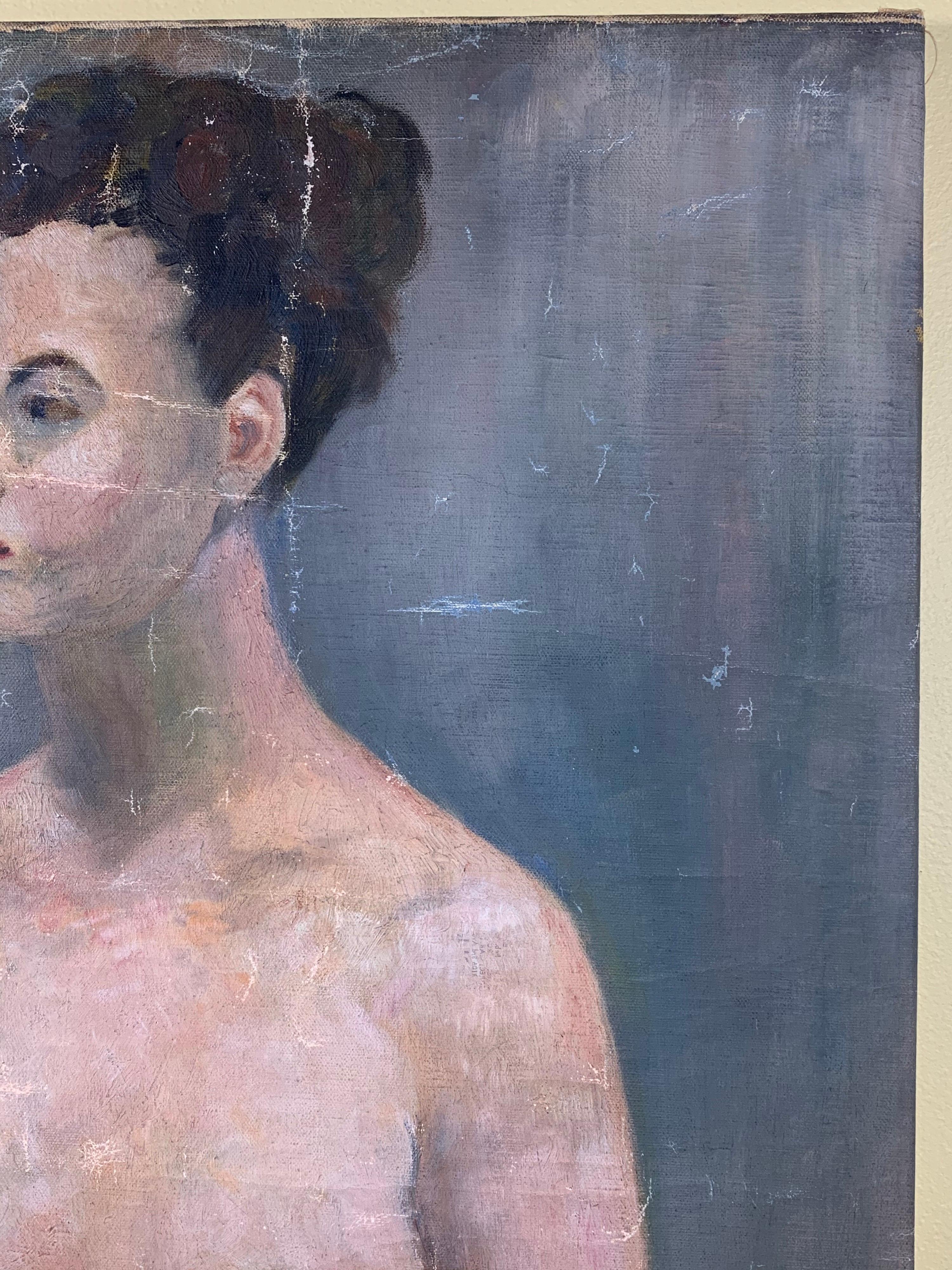American Nude Woman Abstract Oil Painting