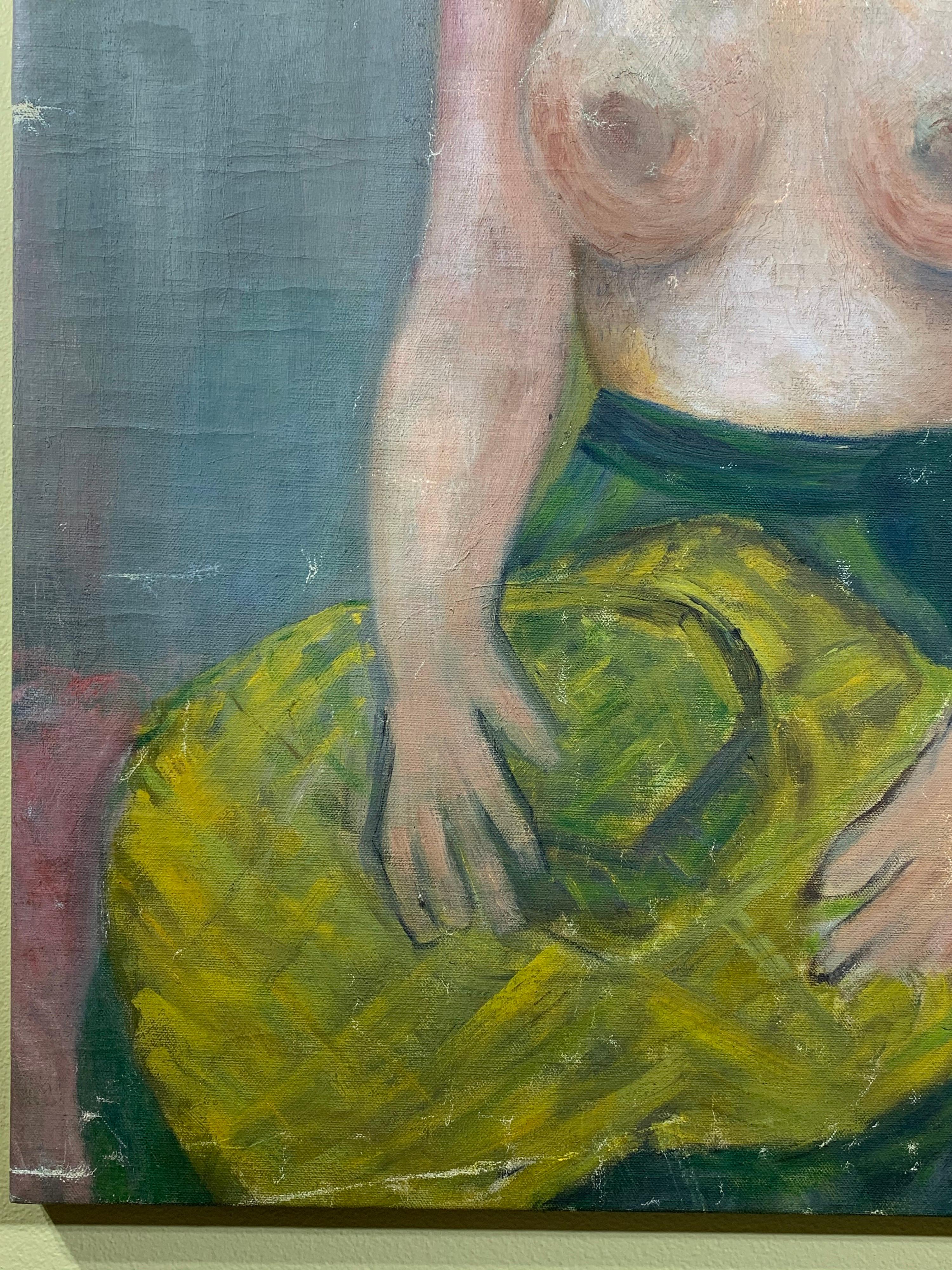 Peinture à l'huile abstraite - Femme nue en vente 2