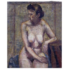Nude Woman Abstract Oil Painting