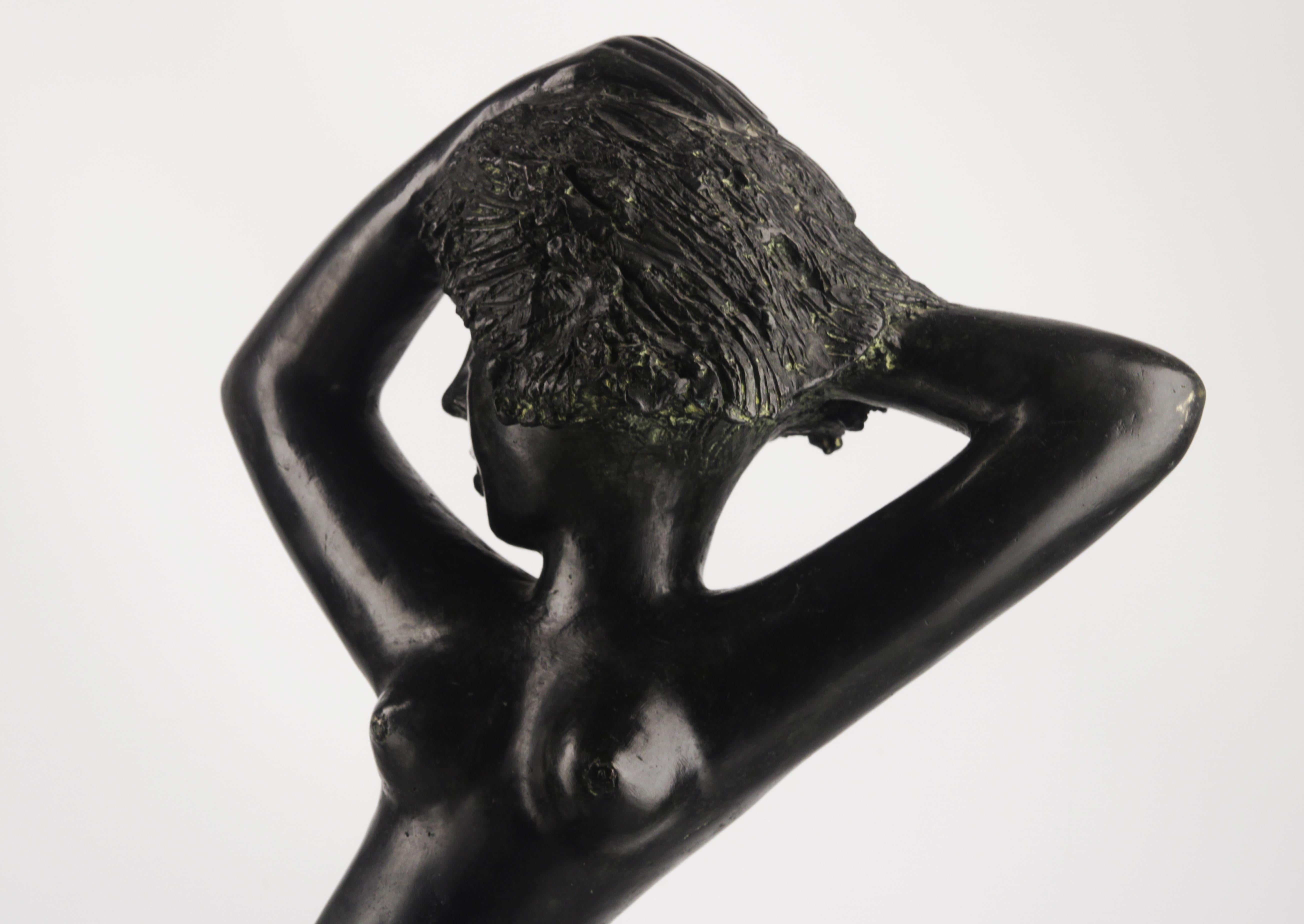 Argentine nude woman bronze sculpture Mariano Pages For Sale