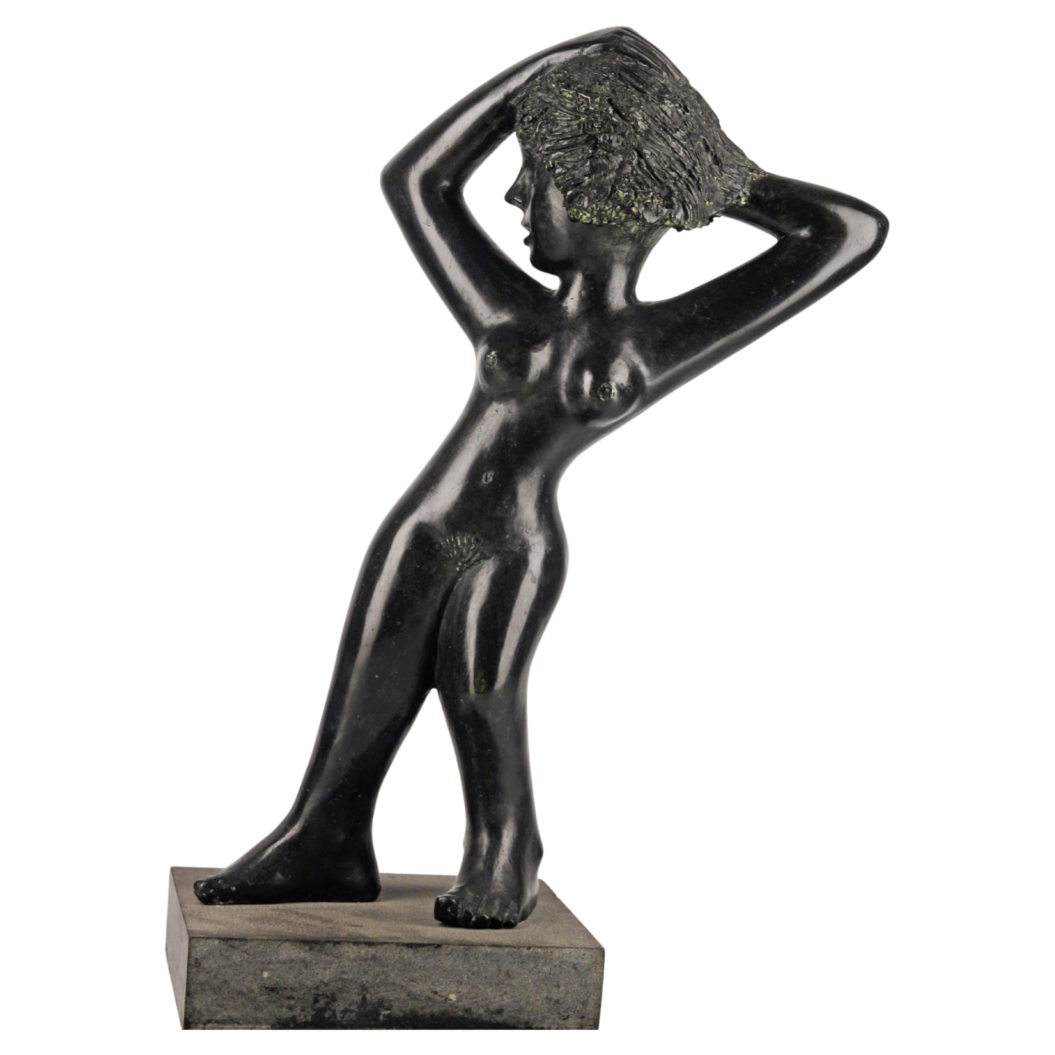 nude woman bronze sculpture Mariano Pages