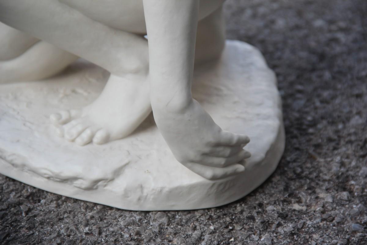 Mujer desnuda en bisquit Art Decó 1930 Fabricación alemana Carl Werner Artista Blanco Porcelana en venta