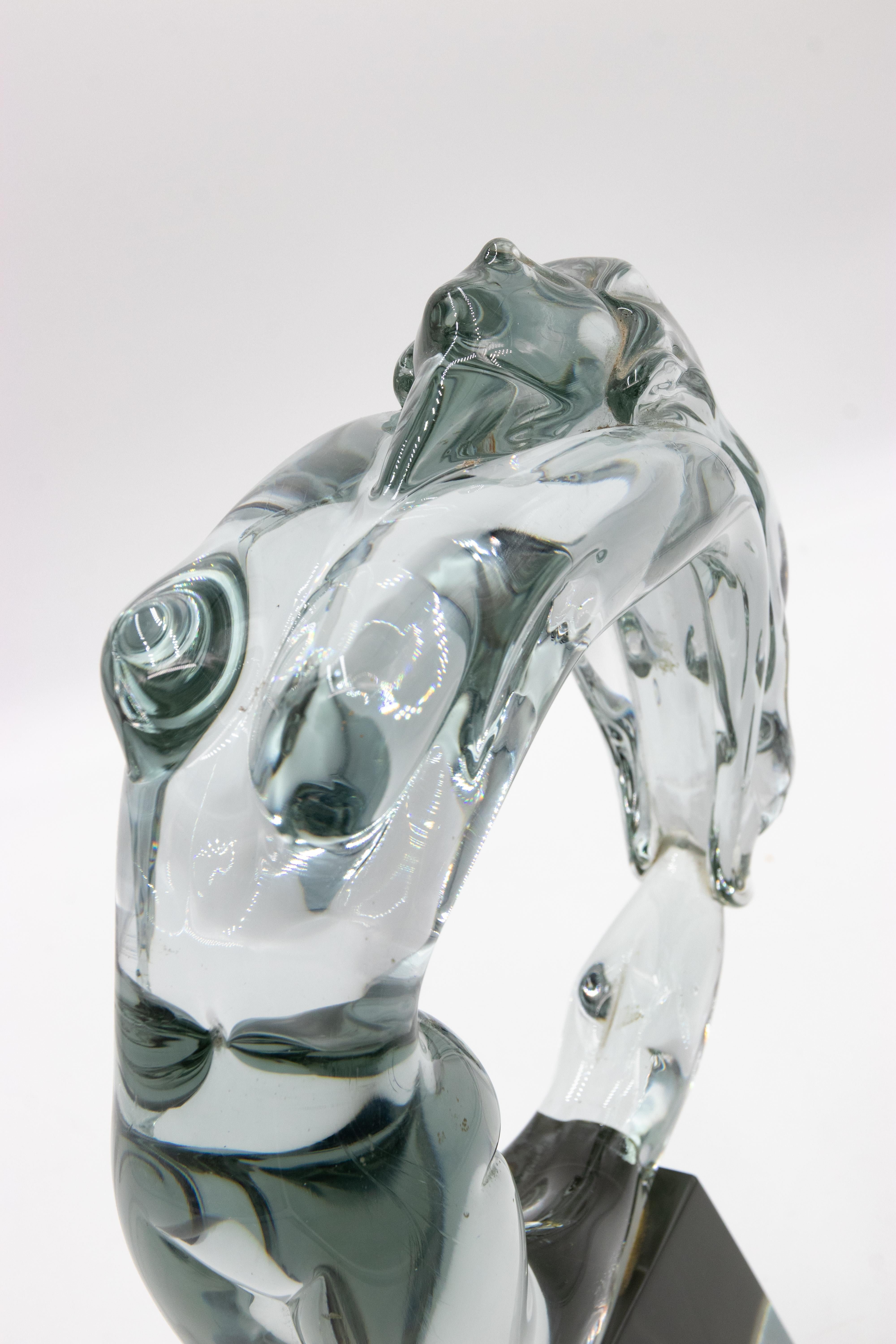 Nude Woman - Murano Glass Sculpture by Vetrerie Schiavon - Italy 1993 In Good Condition For Sale In Roma, IT