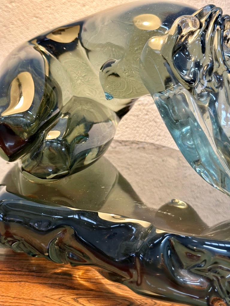 Femme nue sur un piédestal par Loredano Rosin 1970. Seguso glassworks Murano Excellent état - En vente à Genève, GE