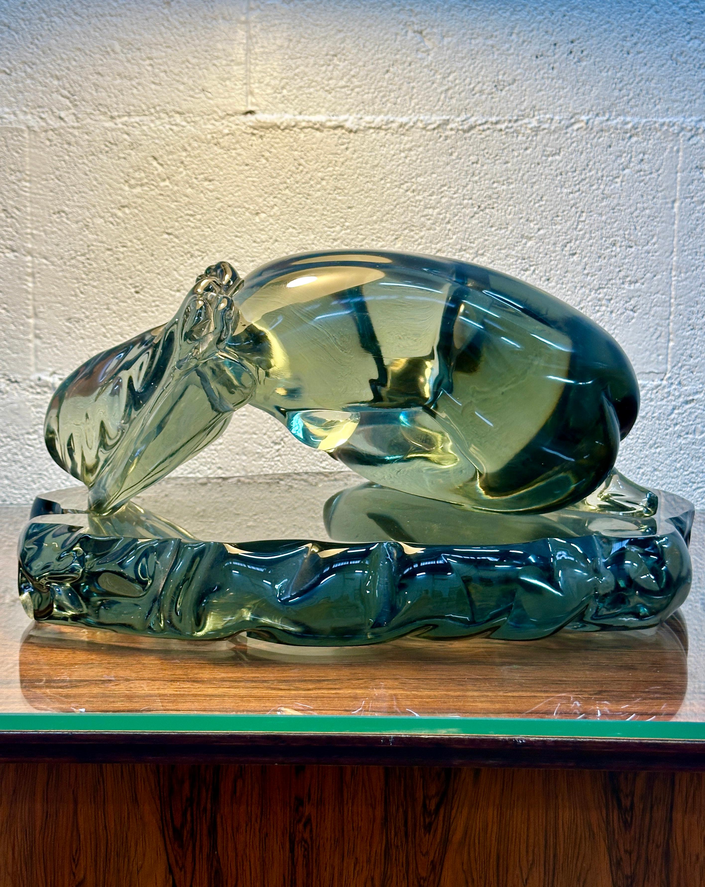 Femme nue sur un piédestal par Loredano Rosin 1970. Seguso glassworks Murano en vente 1